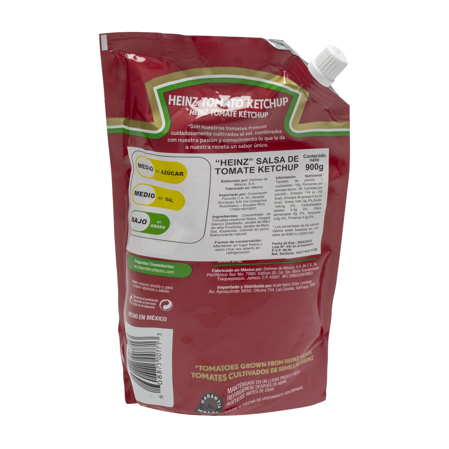 Salsa De Tomate Clásica HEINZ Doypack 900 G