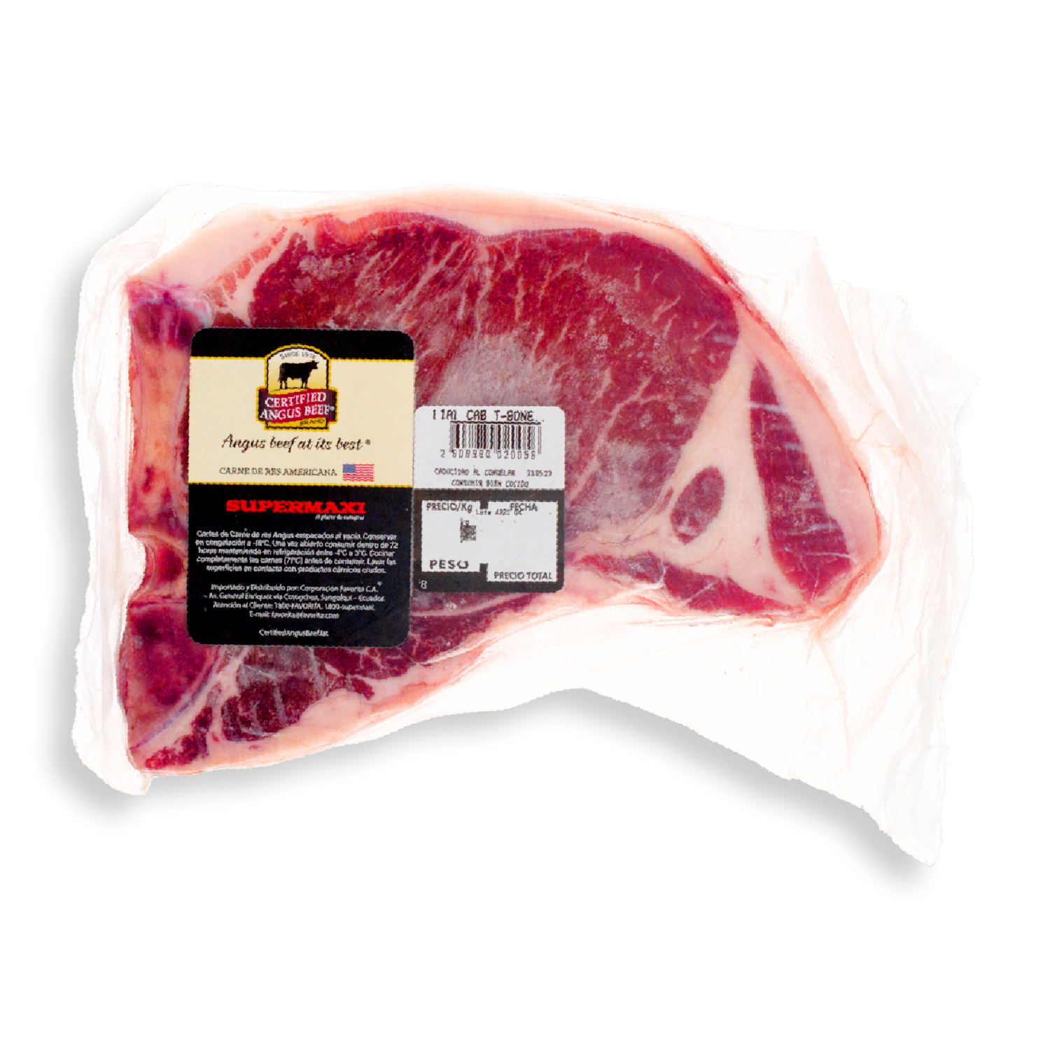 T-bone Steak CERTIFIED ANGUS BEEF USA Al Peso