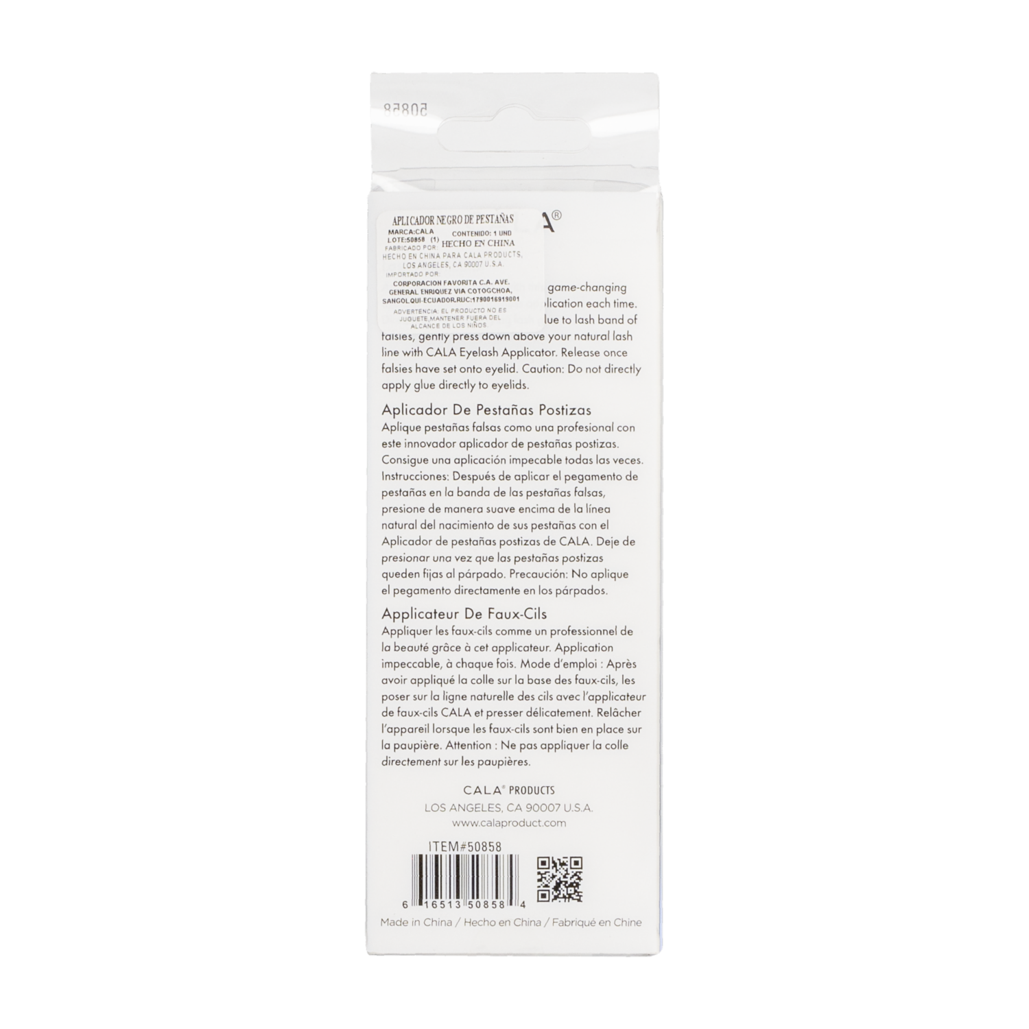 Aplicador Cosmético De Pestañas Soft Touch Lash CALA Unidad