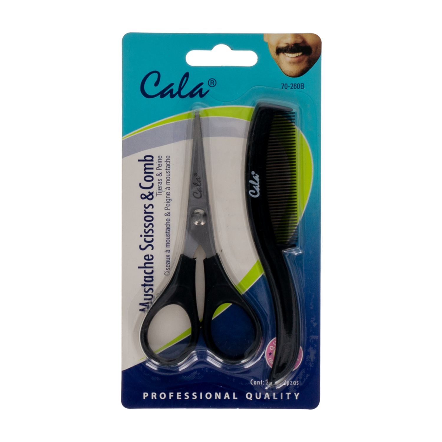 Tijeras Para Bigote O Barba Con Peinilla CALA 1 Kit
