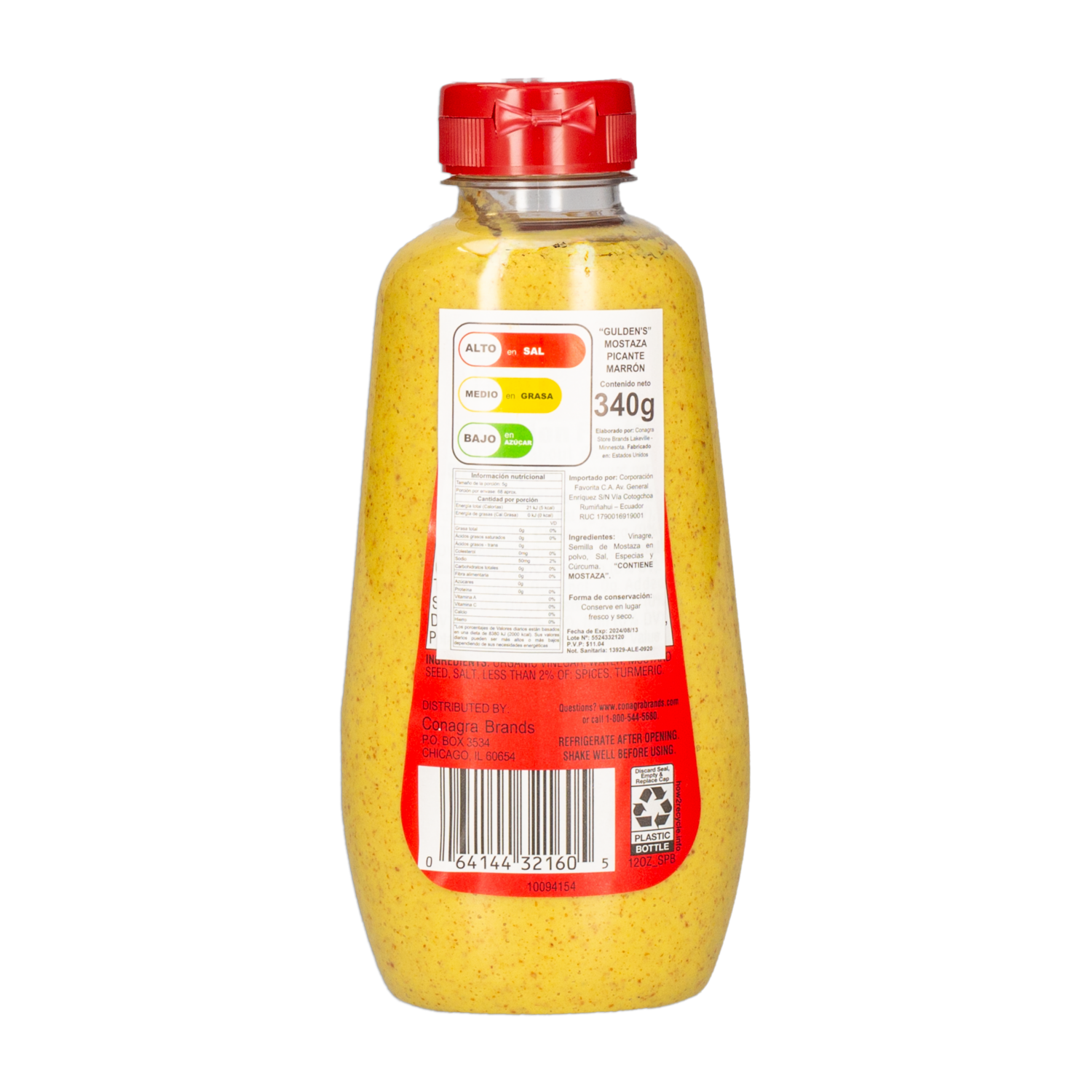 Mostaza Squeze Spicy GULDEN’S 340 G