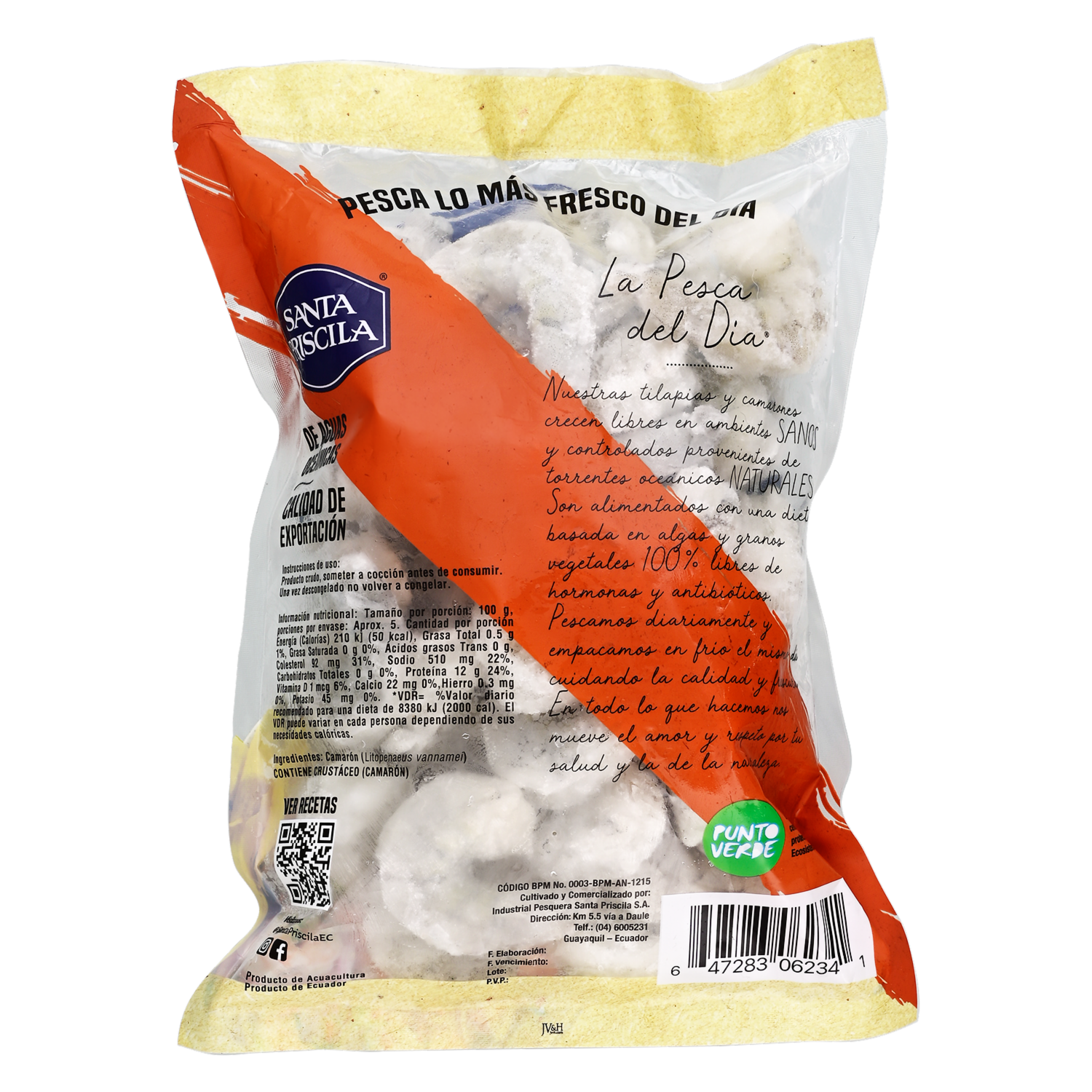 Camarón Grande, Pelado Y Desvenado SANTA PRISCILA 454 G