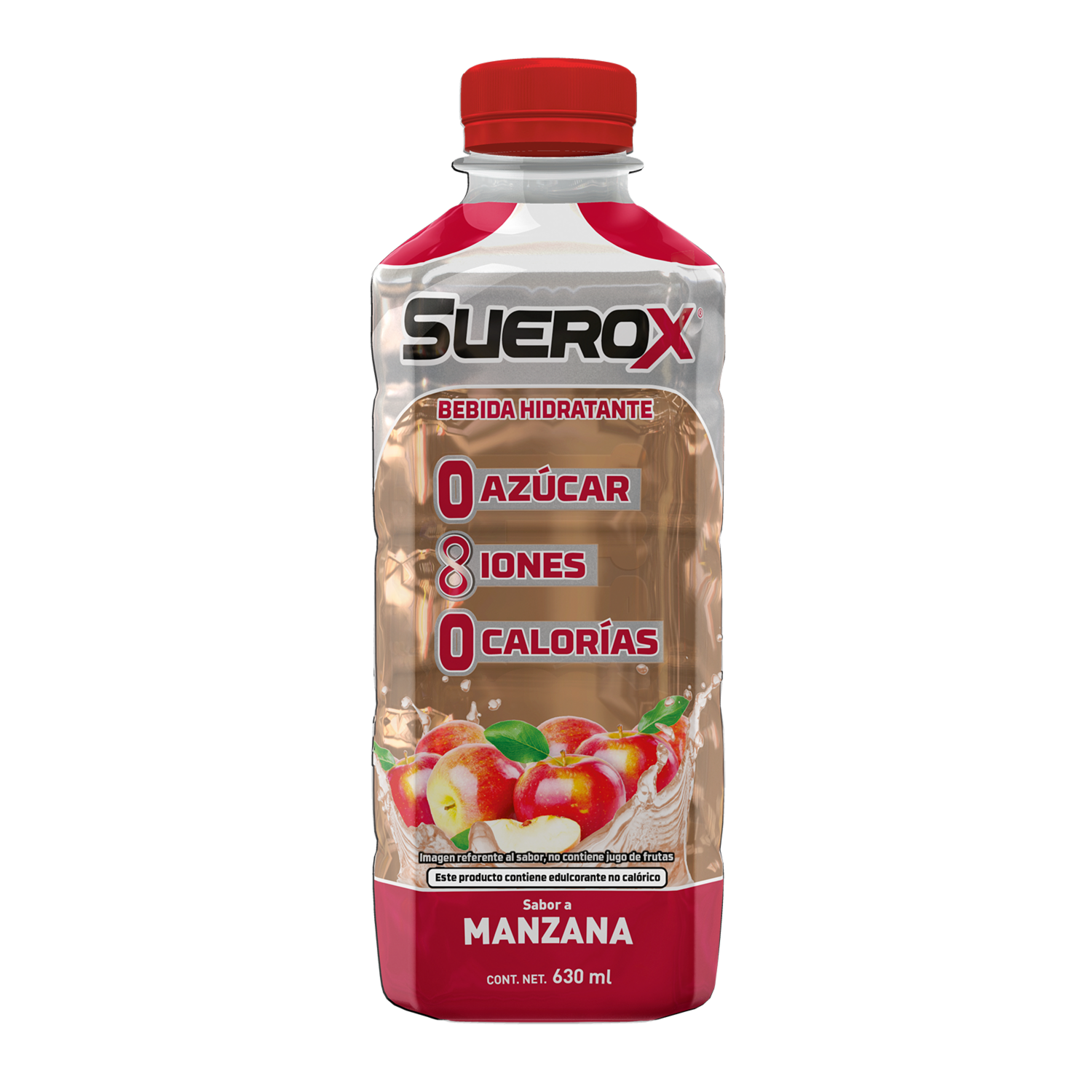 Bebida Hidratante Sabor A Manzana 0 Azúcar 0 Calorías SUEROX 630 Ml
