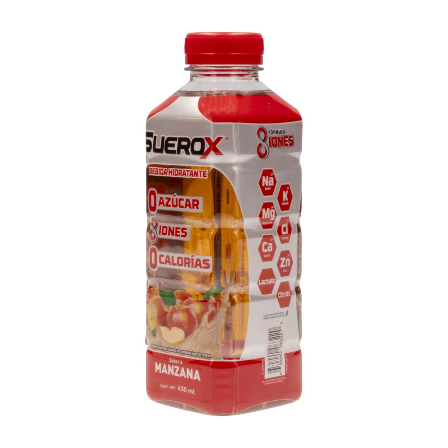 Bebida Hidratante Sabor A Manzana 0 Azúcar 0 Calorías SUEROX 630 Ml