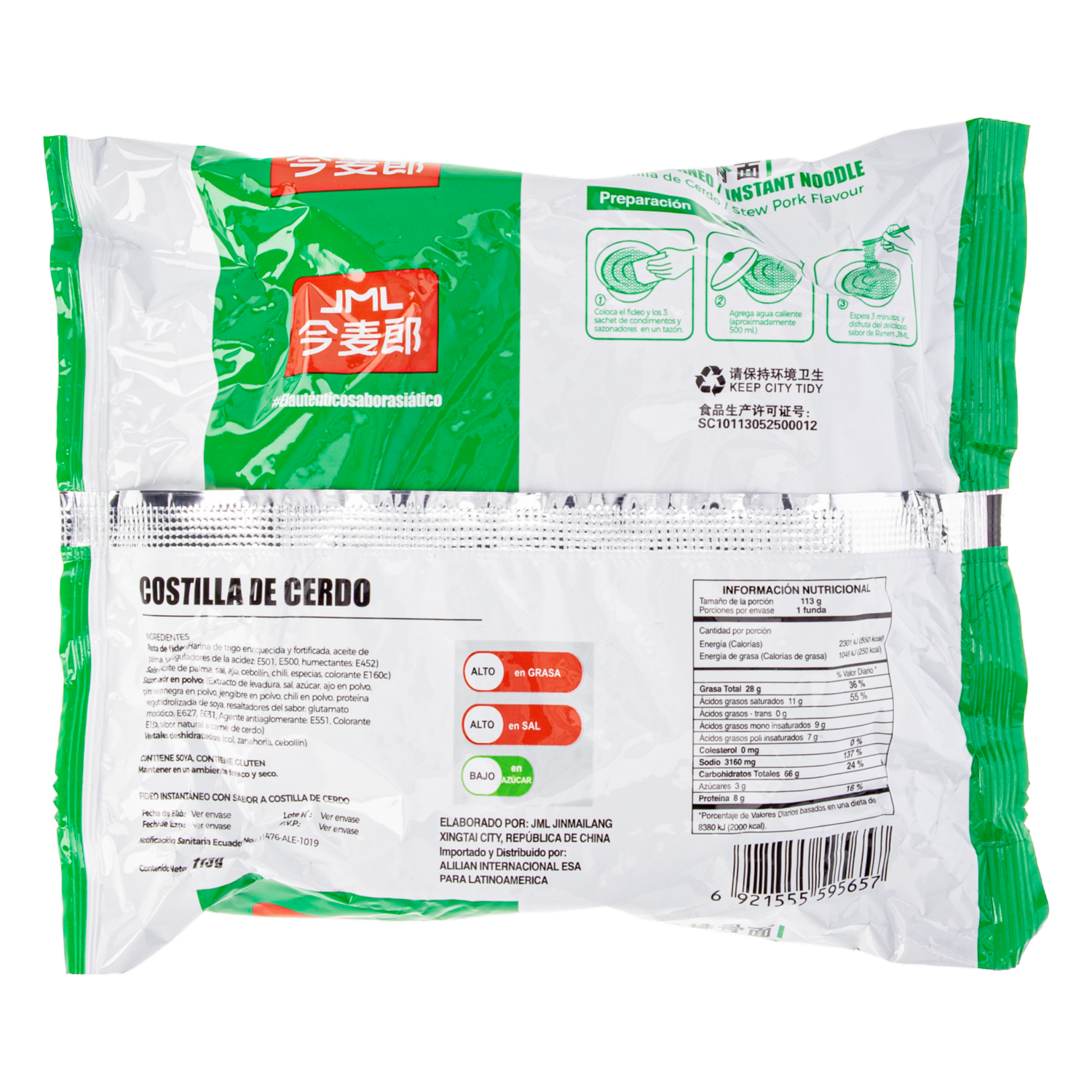 Ramen Costilla De Cerdo JINMAILANG 113 G