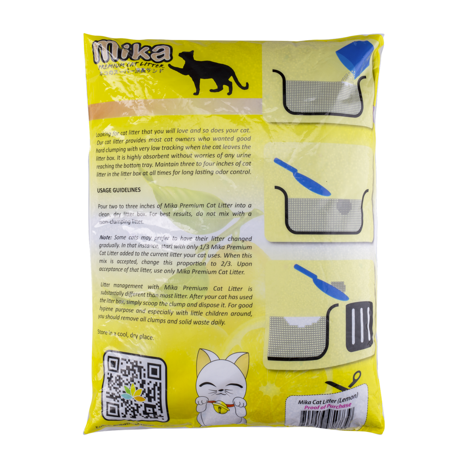 Arena Para Gatos Sanitaria Aroma Limón KIND PET 8 Kg