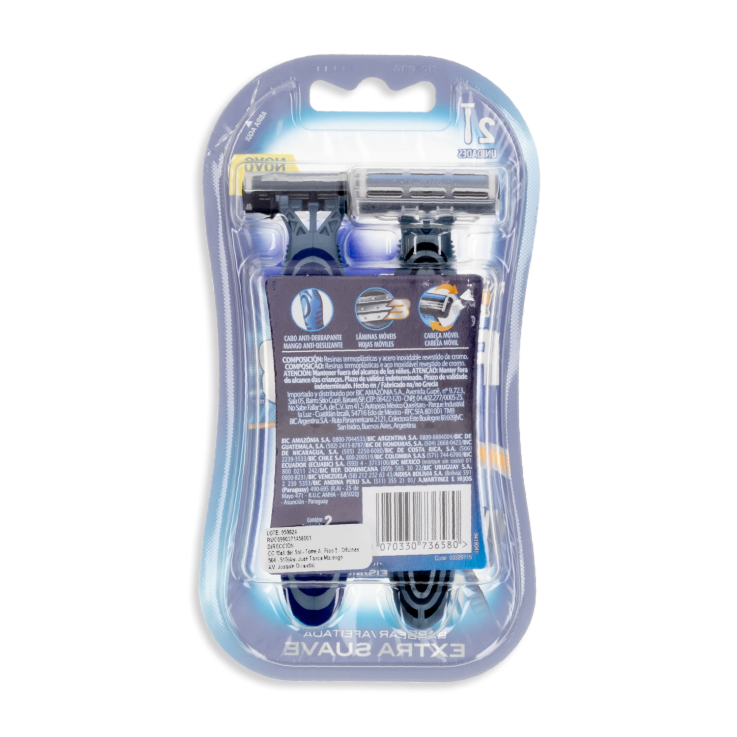 Afeitadora Desechable Flex 3 Extra Suave BIC X 2 Uds
