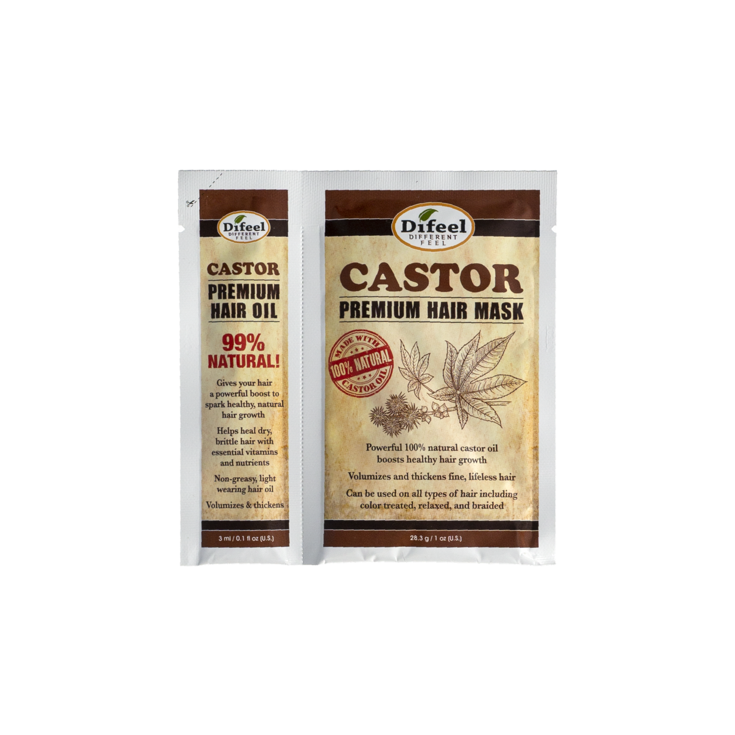 Mascara Capilar Con Aceite Capilar De Castor DIFEEL 31.30 Ml