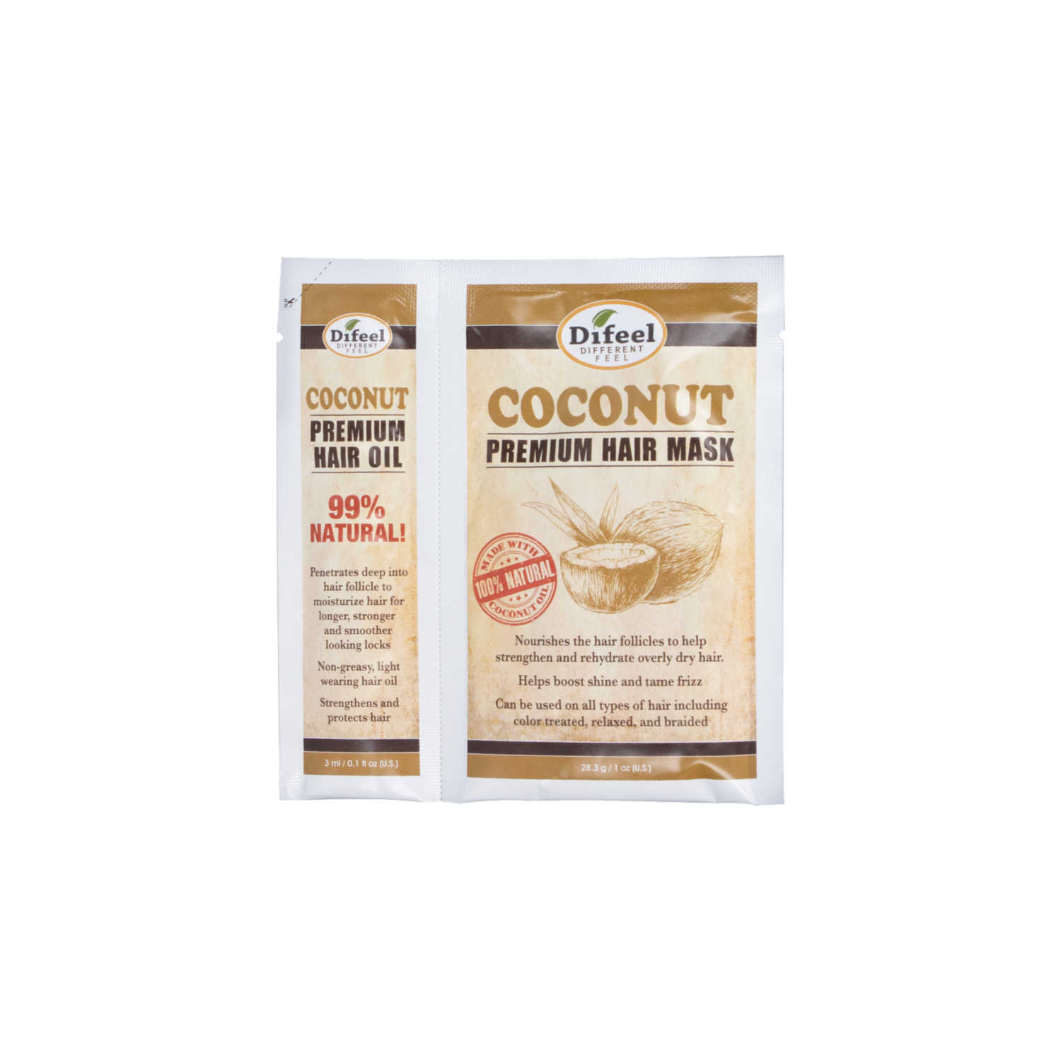 Mascara Capilar Con Aceite Capilar De Coco DIFEEL 31.30 Ml