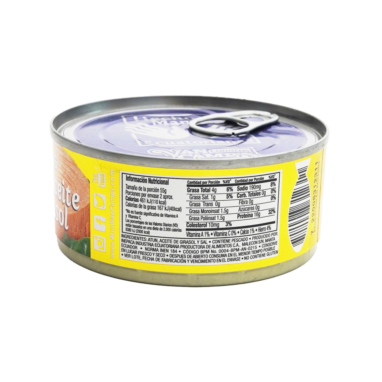 Atún Lomitos En Aceite De Girasol Etiqueta Dorada VAN CAMP´S 160 G