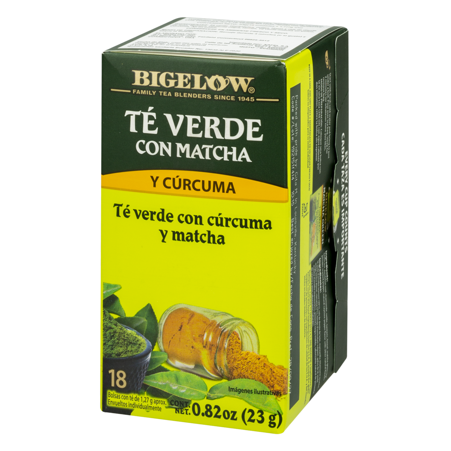 Té Con Cúrcuma Ají Y Te Verde Matcha BIGELOW 32 G