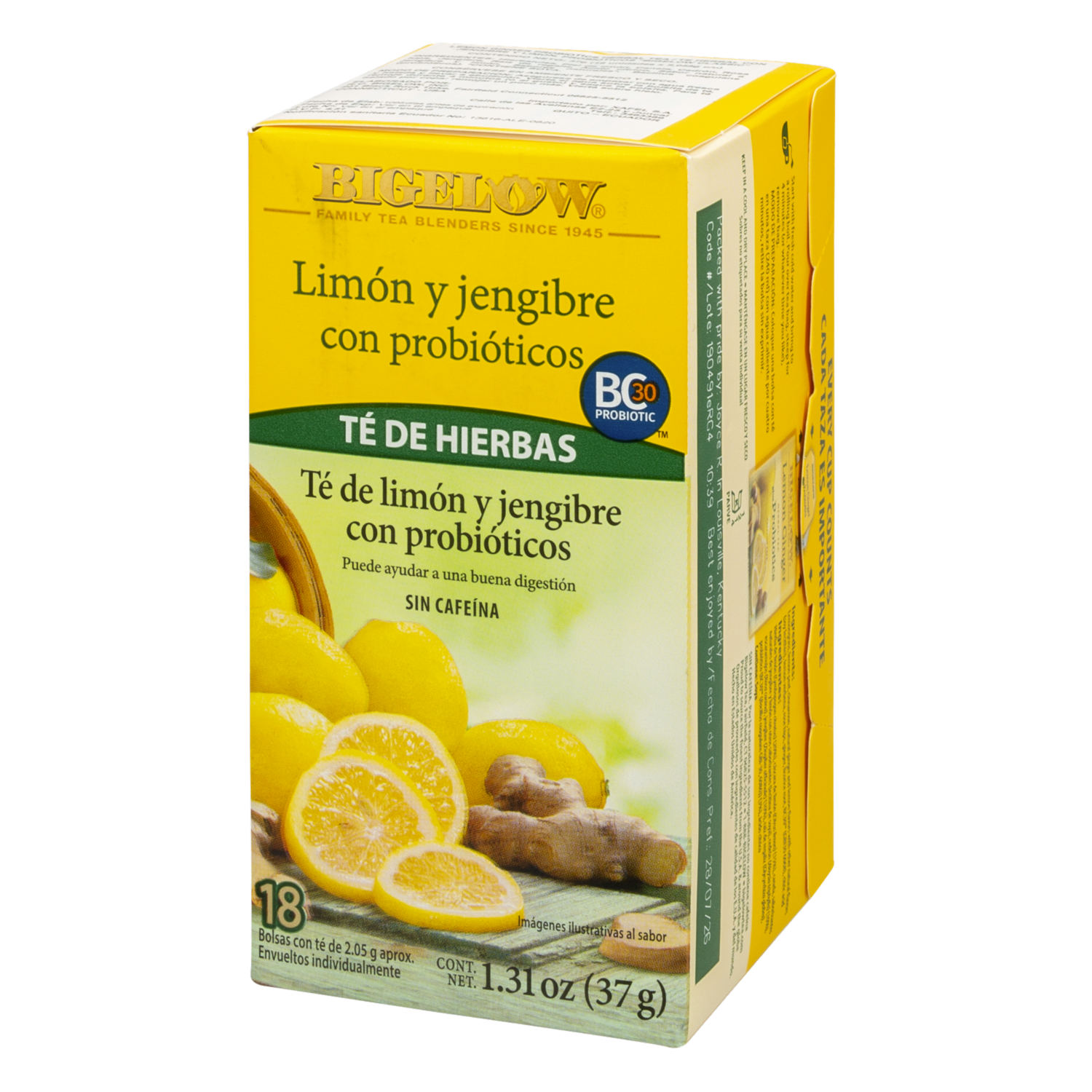 Té Con Jengibre Y Limón Probiótico Classic BIGELOW 39 g