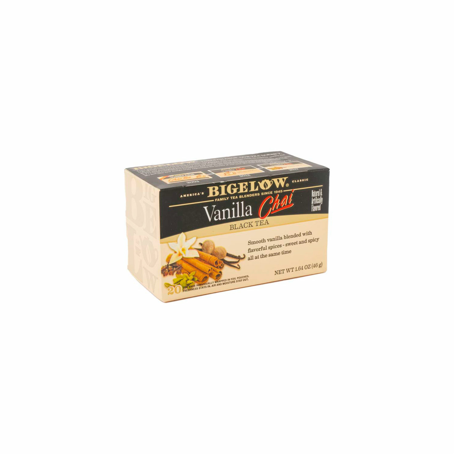 Té Negro Vainilla Chai Kosher Y Sin Gluten BIGELOW 46 G