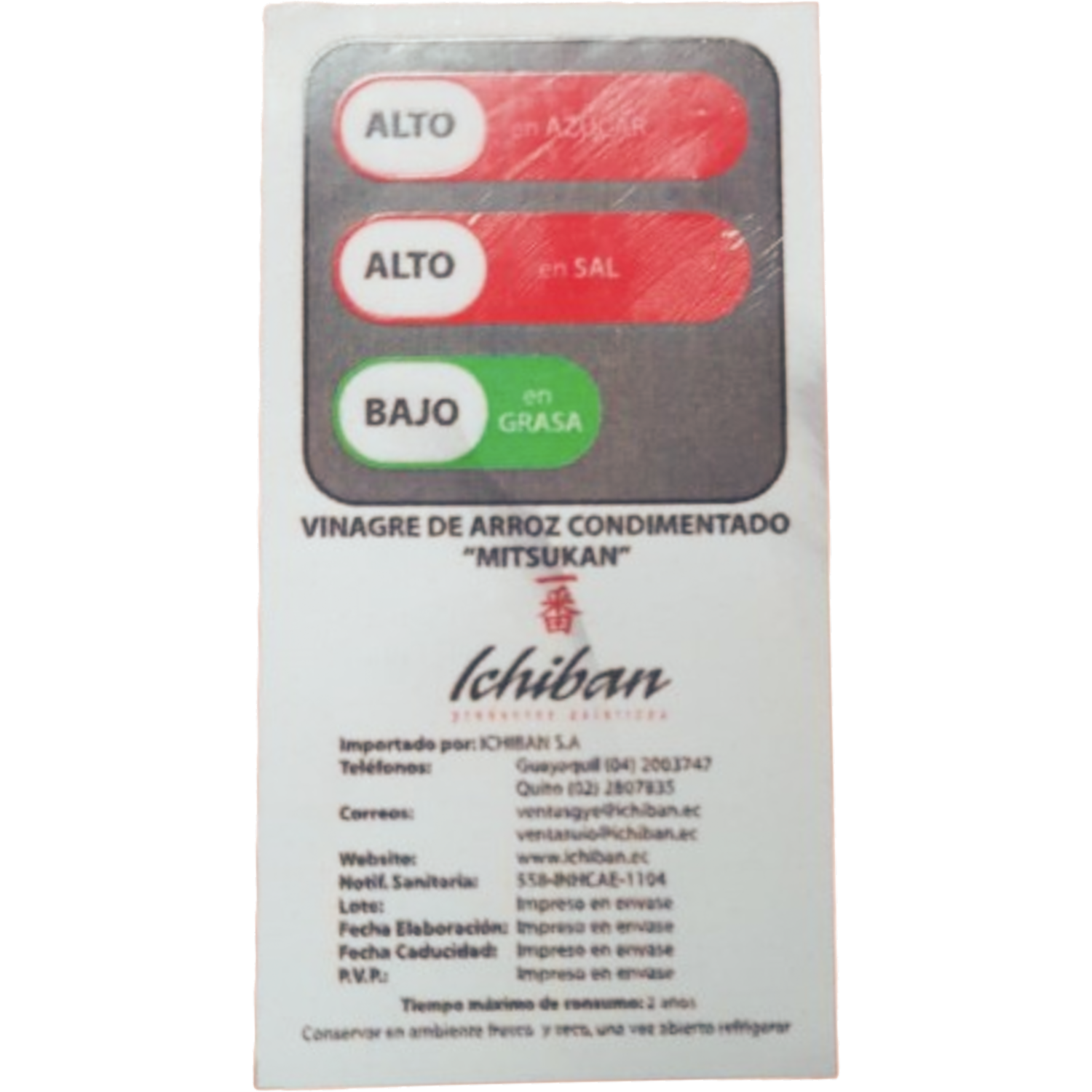 Vinagre De Arroz Para Sushi ICHIBAN 355 Ml