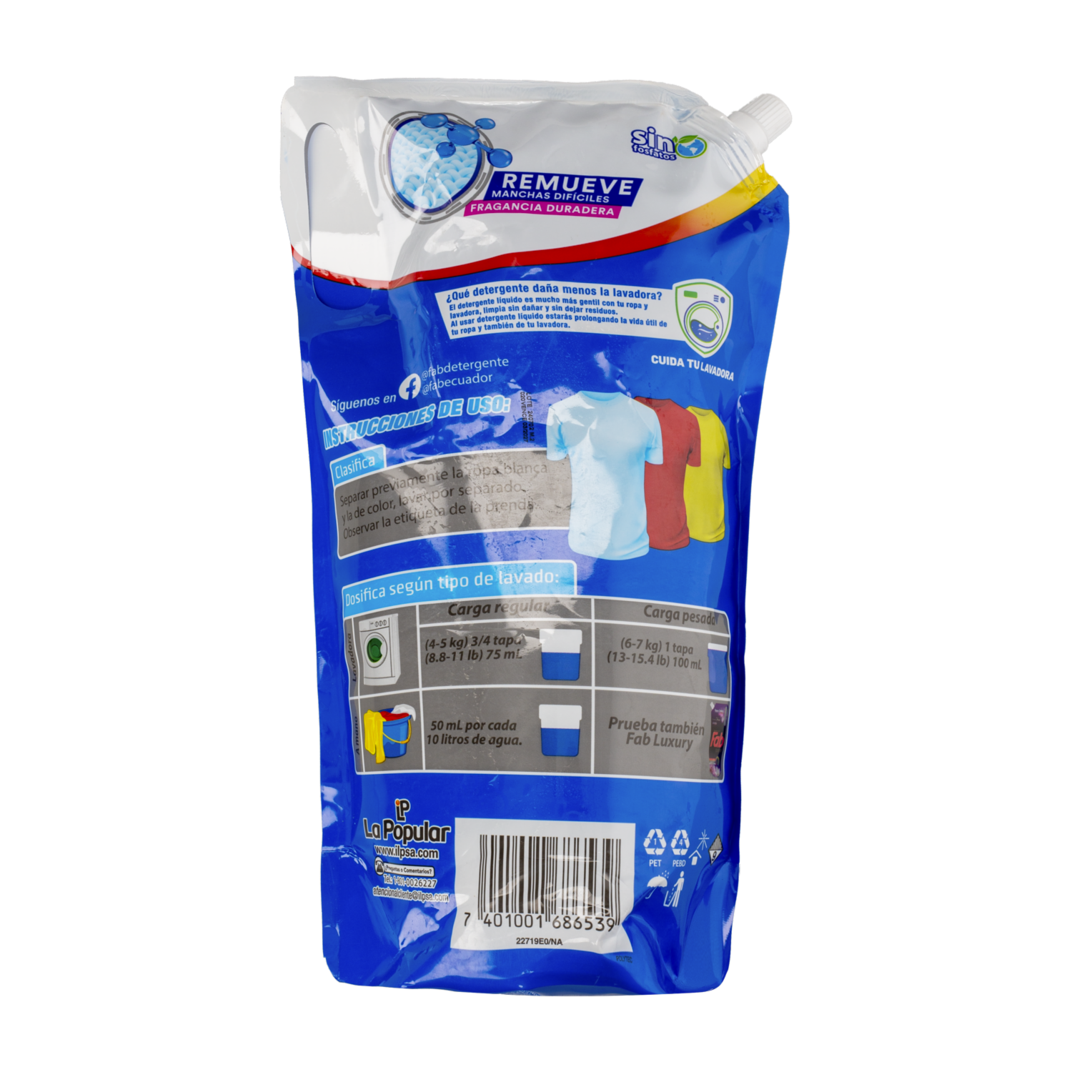 Detergente Para Ropa Líquido Aroma Floral FAB 2 L
