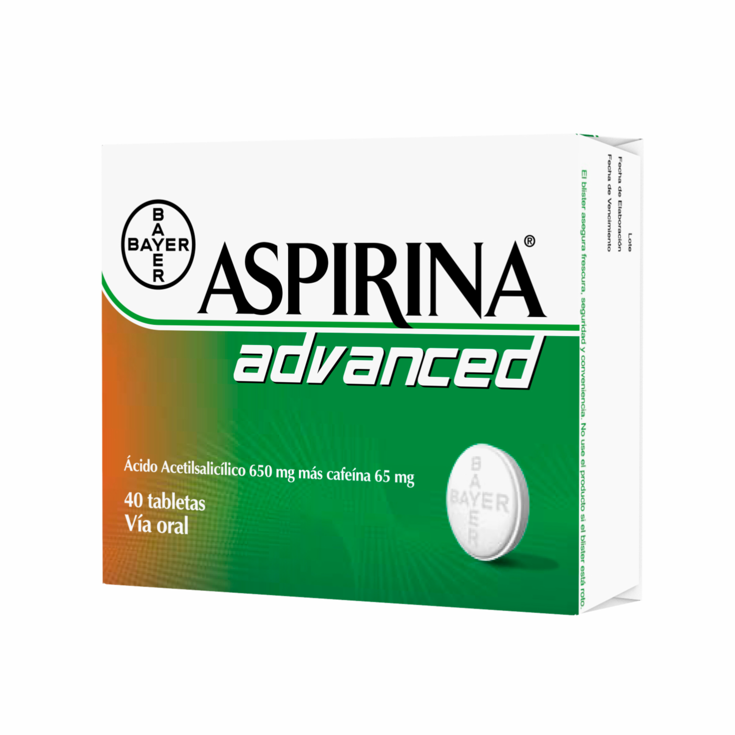 Alivio Del Dolor Advanced ASPIRINA X 40 Uds