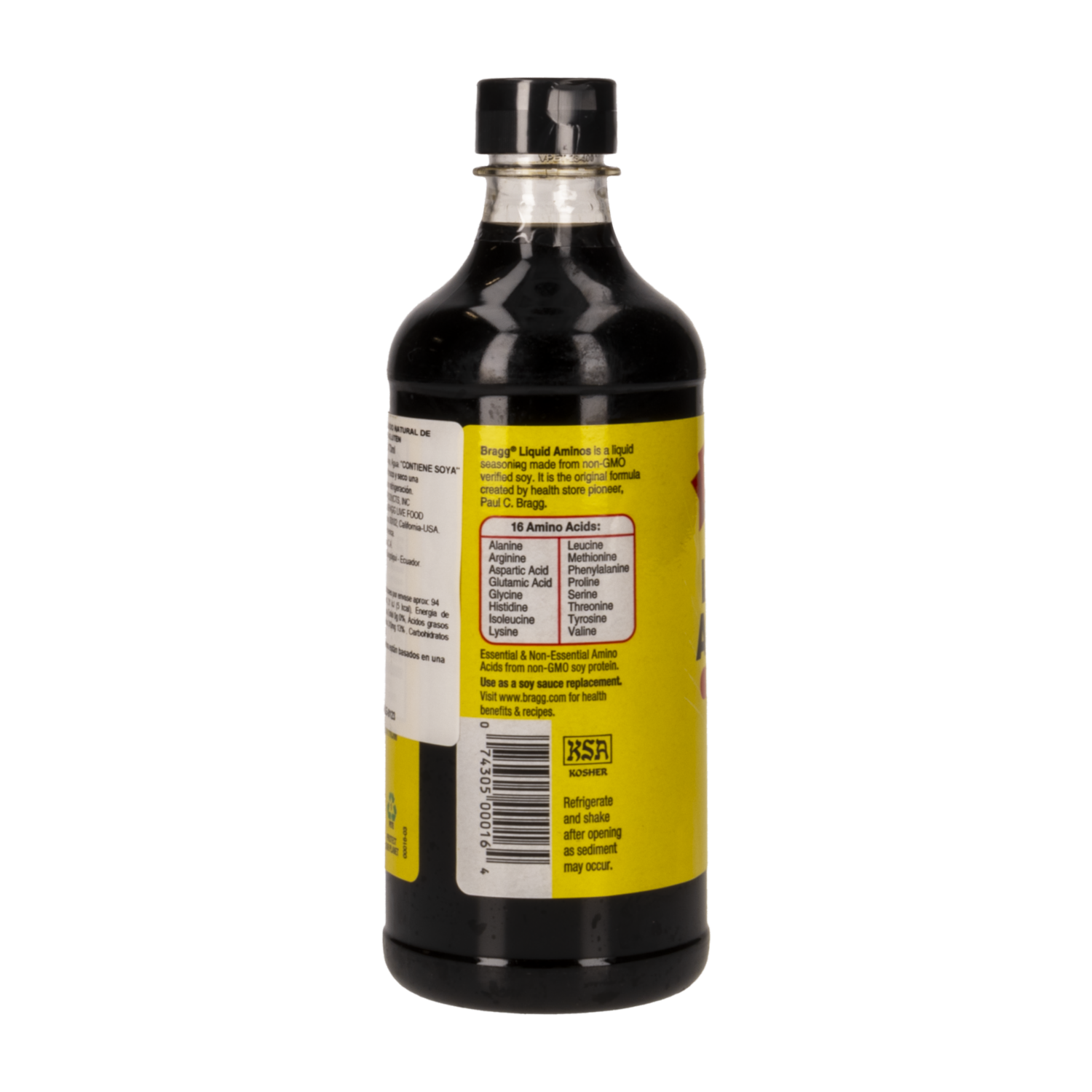 Condimento Orgánico Natural Aminoácidos Sin Gluten BRAGG 473 Ml