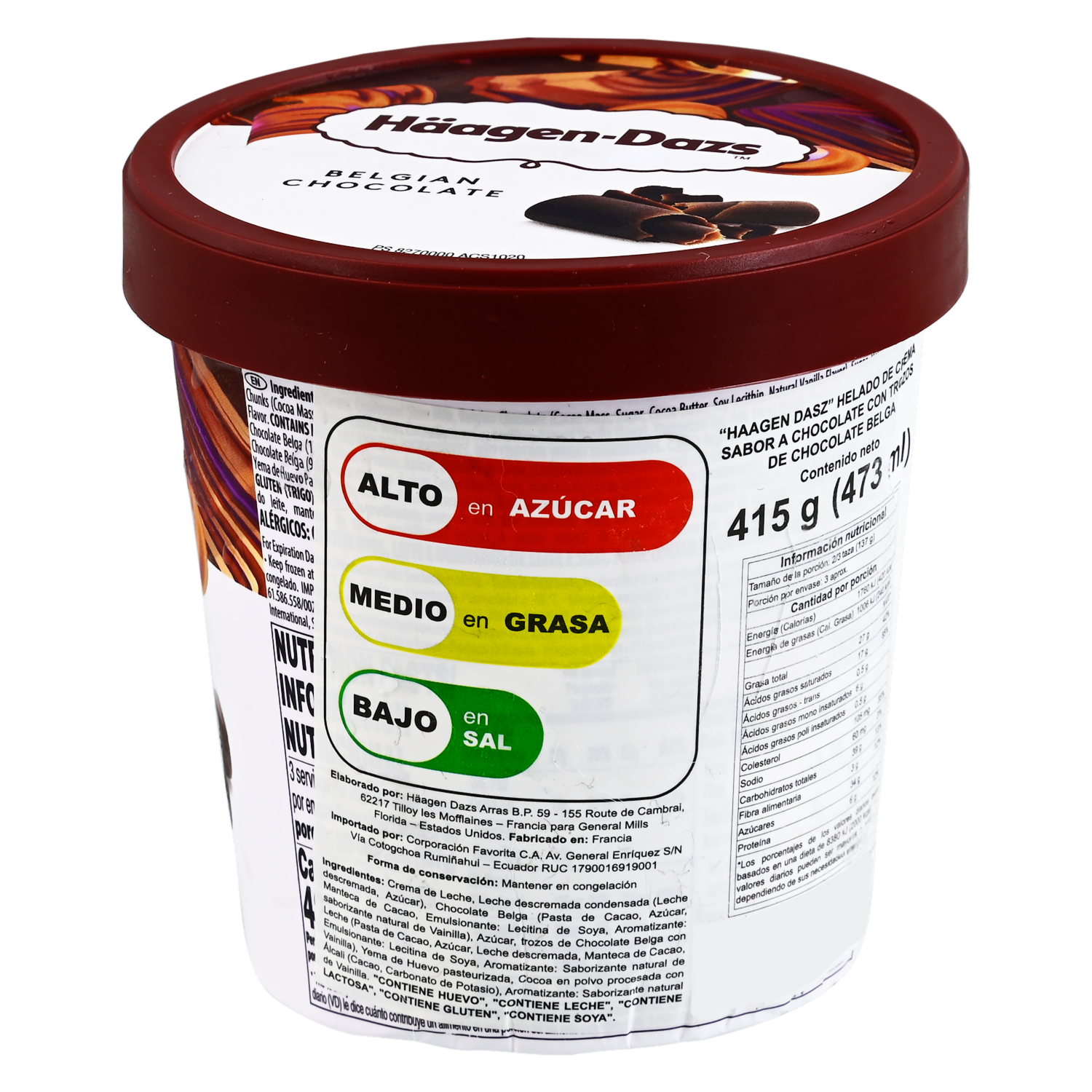 Helado Chocolate Belga HÄAGEN-DAZS 473ml