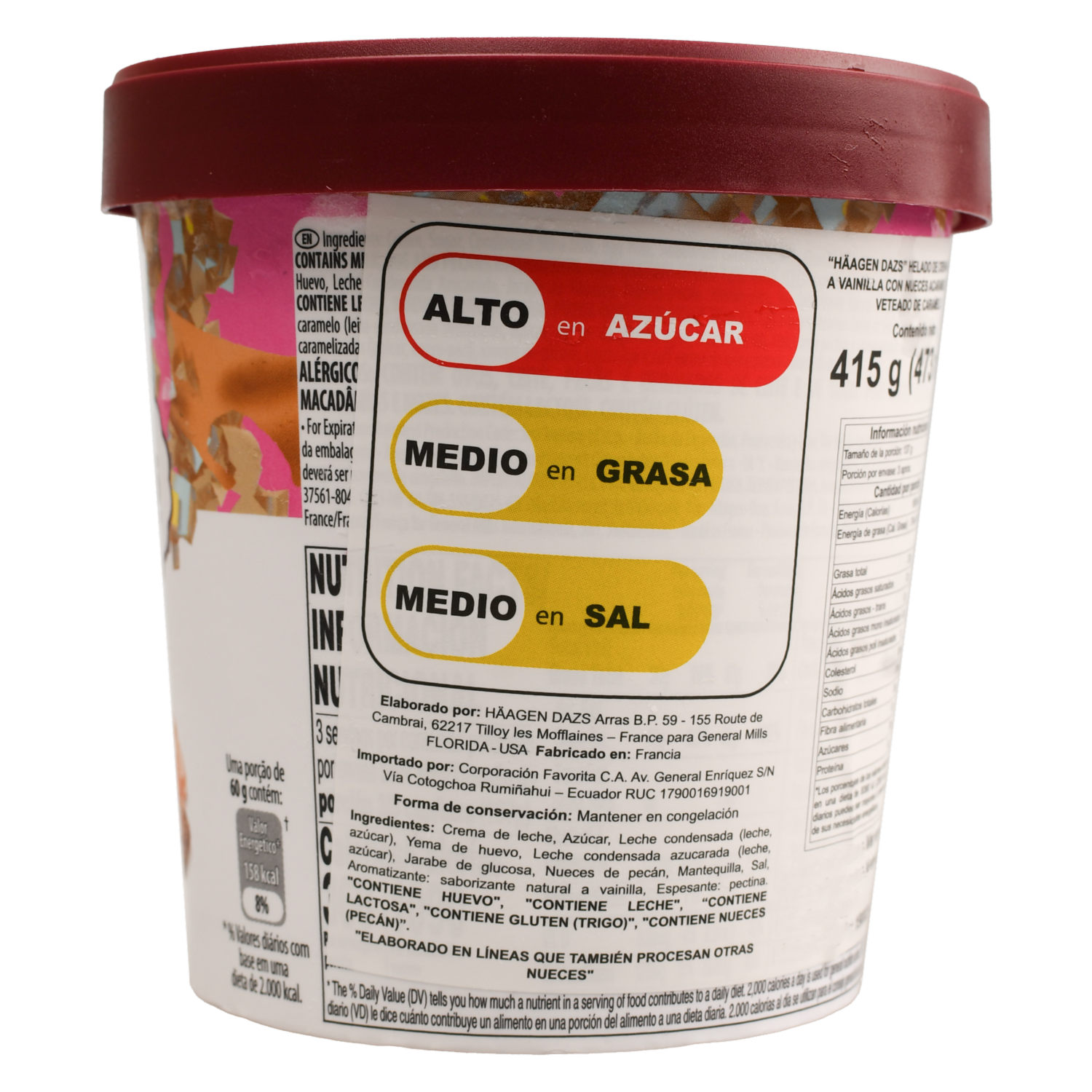 Helado Vainilla Y Nueces Acarameladas HÄAGEN-DAZS 473 ml