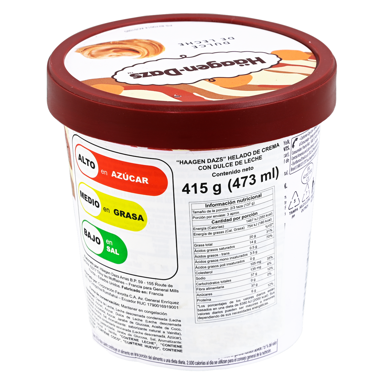 Helado Dulce De Leche HÄAGEN-DAZS 473 Ml