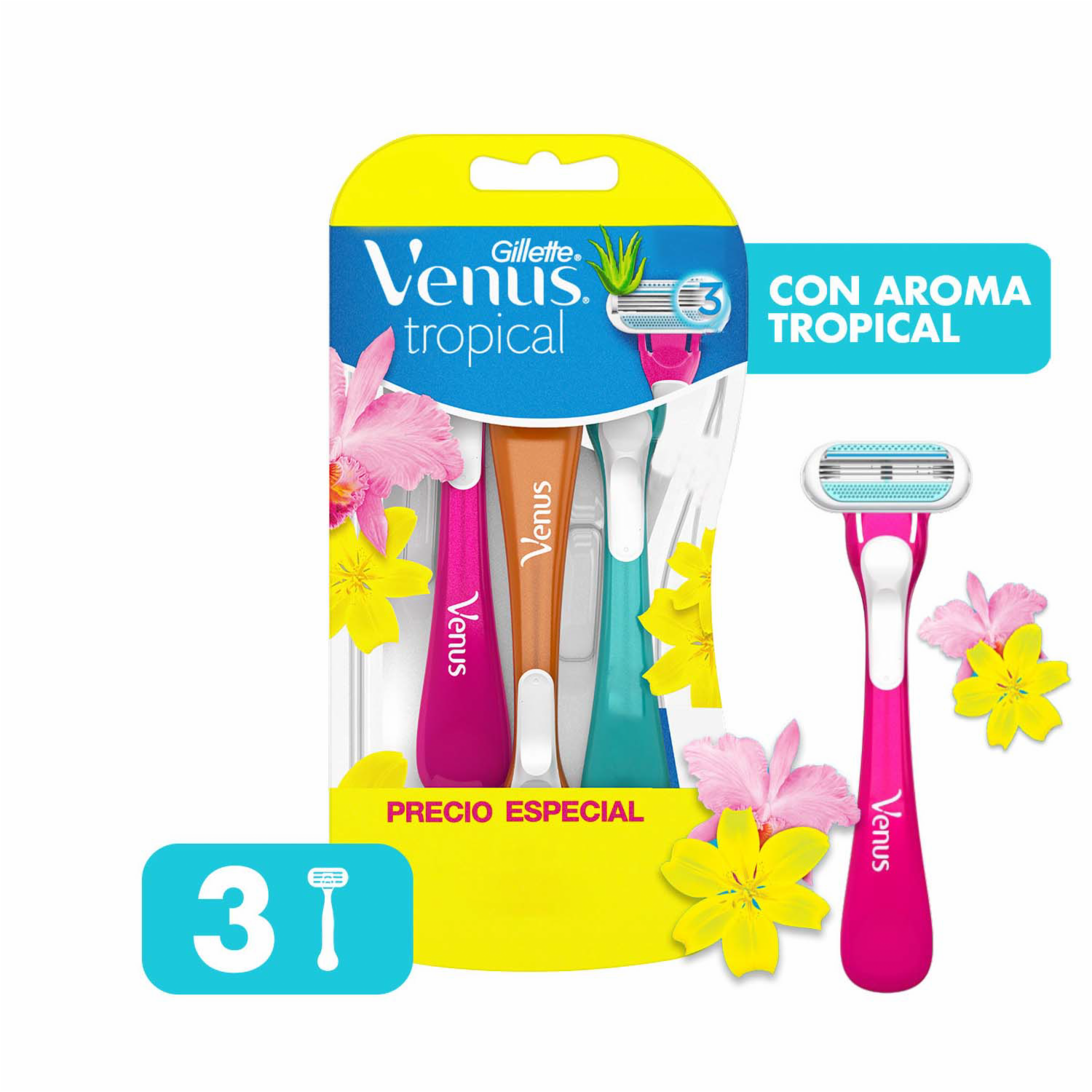 Razuradora Desechable Venus Tropical Mujer VENUS X3 Uds