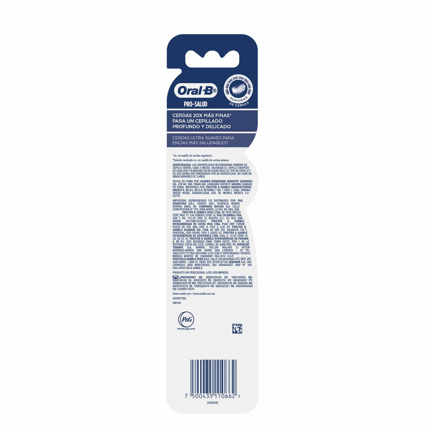 Cepillo Dental Ultrafino Pro Salud Cerdas Suaves ORAL-B Unidad