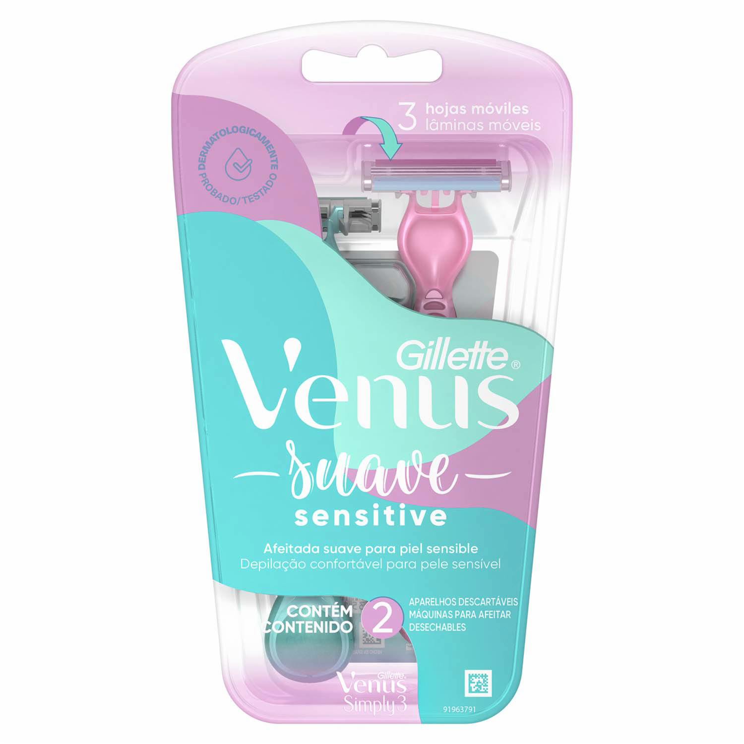 Razuradora Desechable Simply Sensitive GILLETTE 1×2 Uds