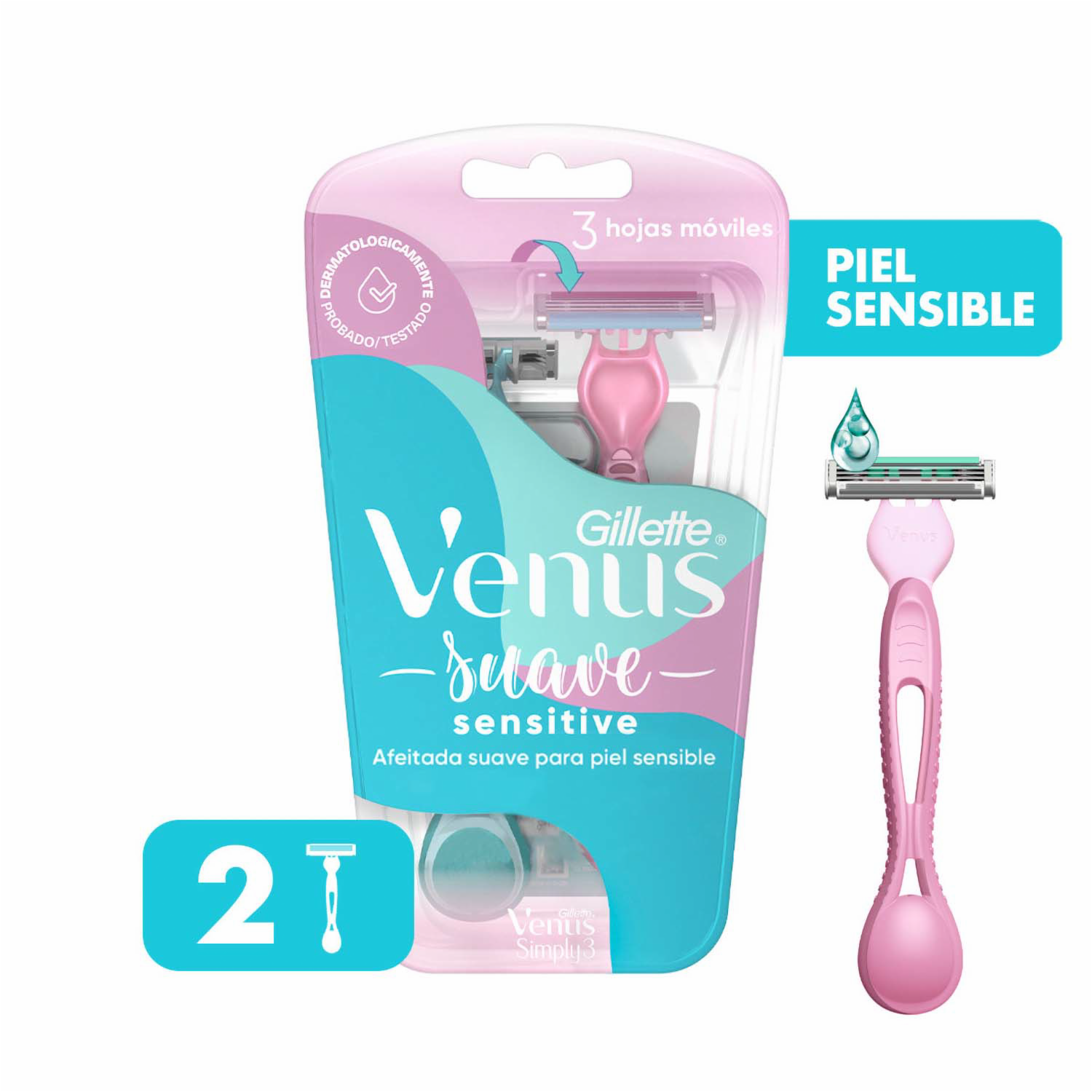 Razuradora Desechable Simply Sensitive GILLETTE 1×2 Uds
