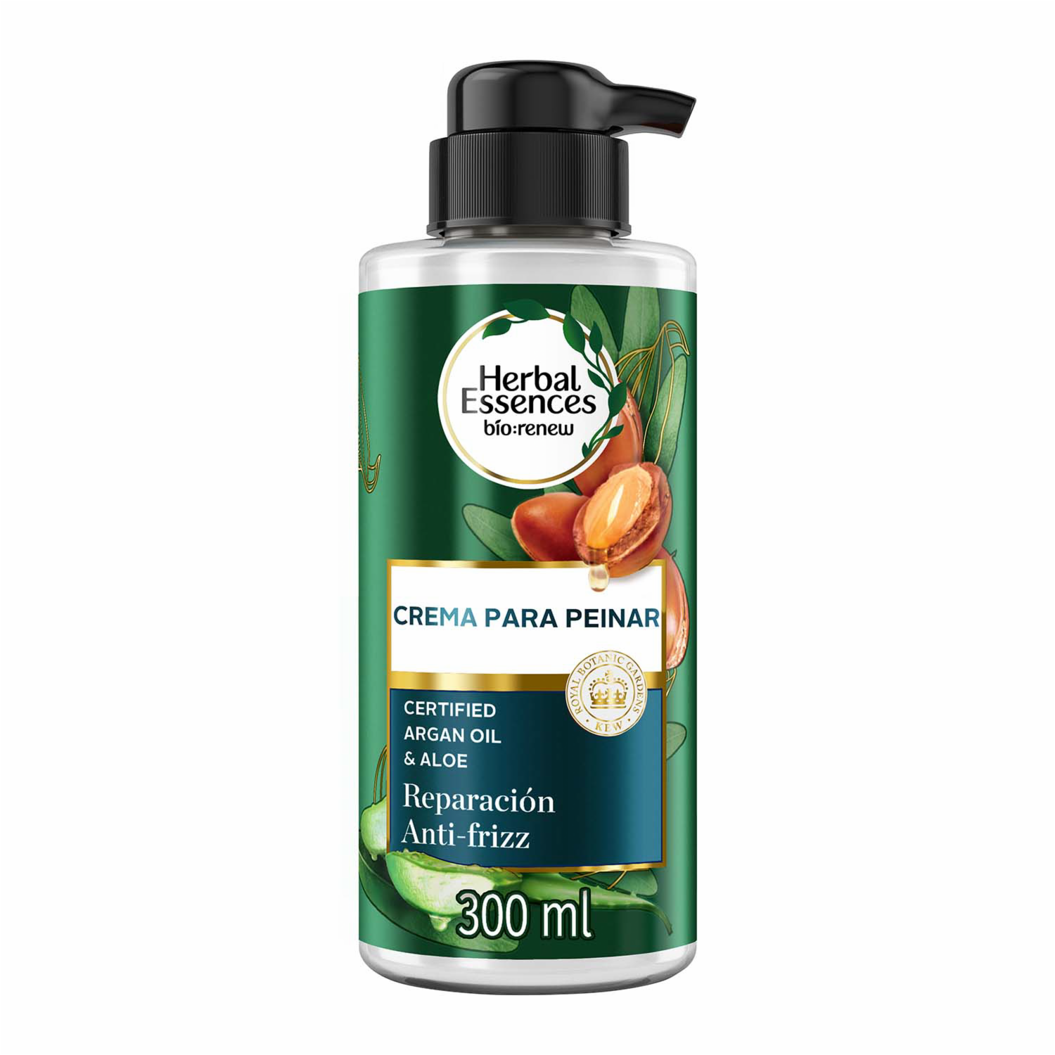 Crema Para Peinar Biorenew Aceite de Argán de Marruecos y Aloe HERBAL ESSENCES 300 Ml