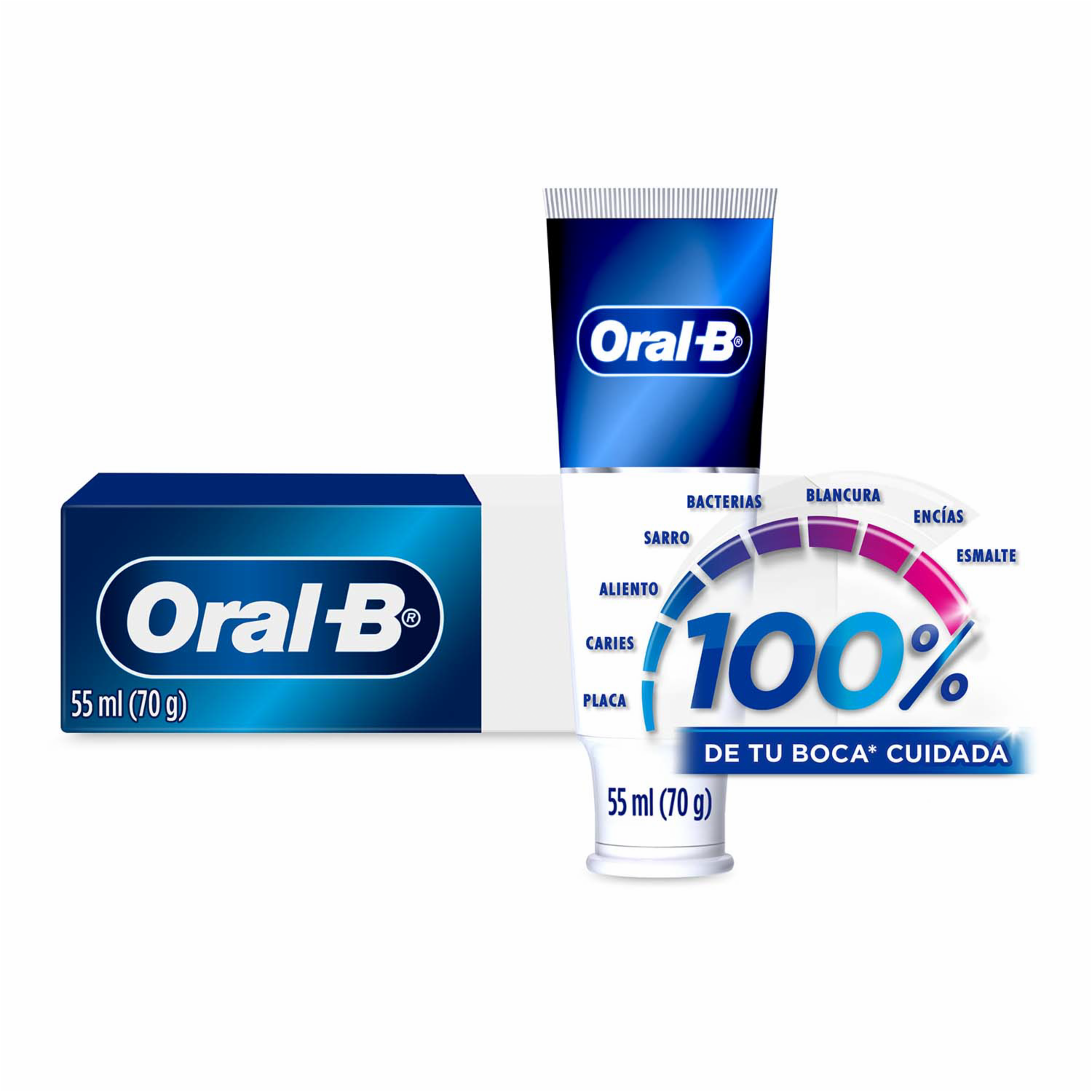 Pasta Dental 100% De Tu Boca Cuidada ORAL-B 55 Ml