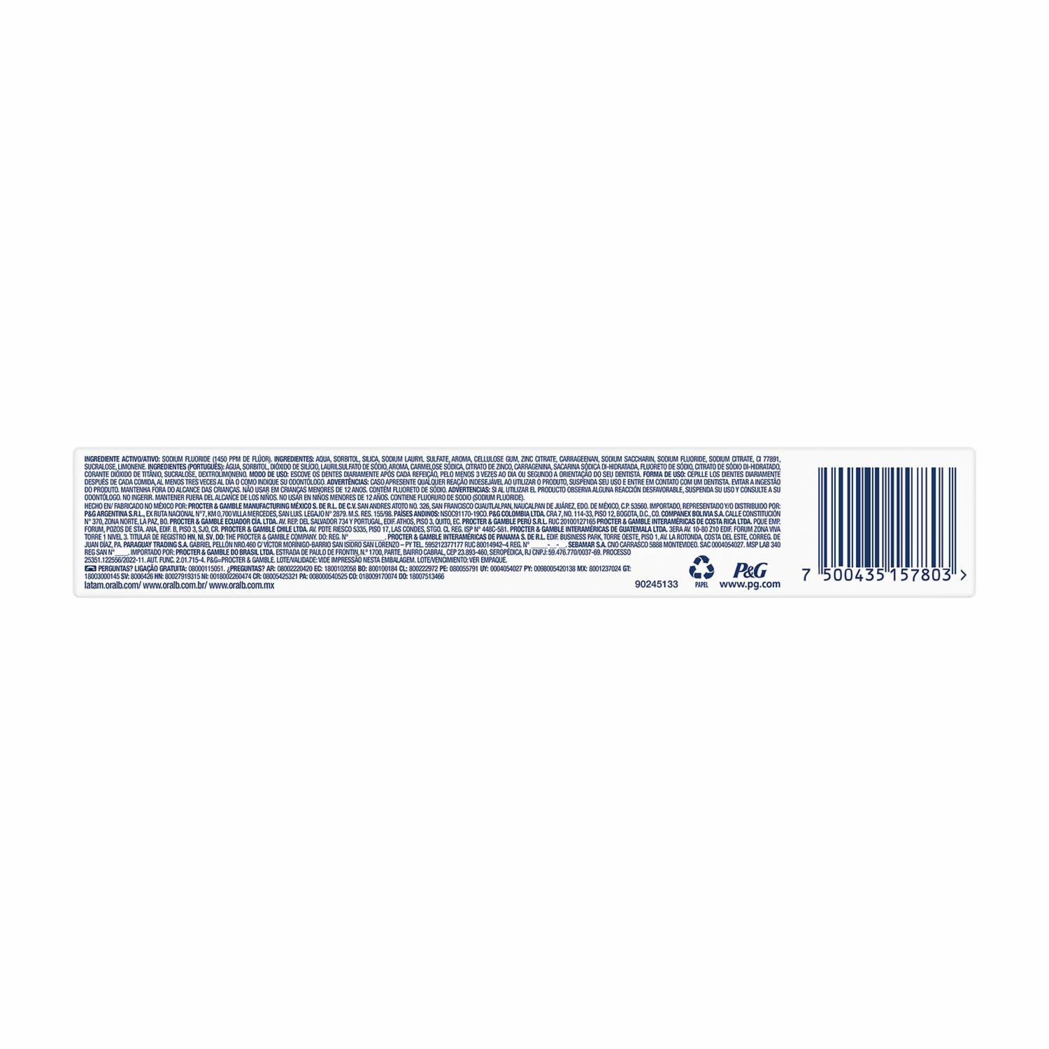 Pasta Dental 100% De Tu Boca Cuidada ORAL-B 35 Ml