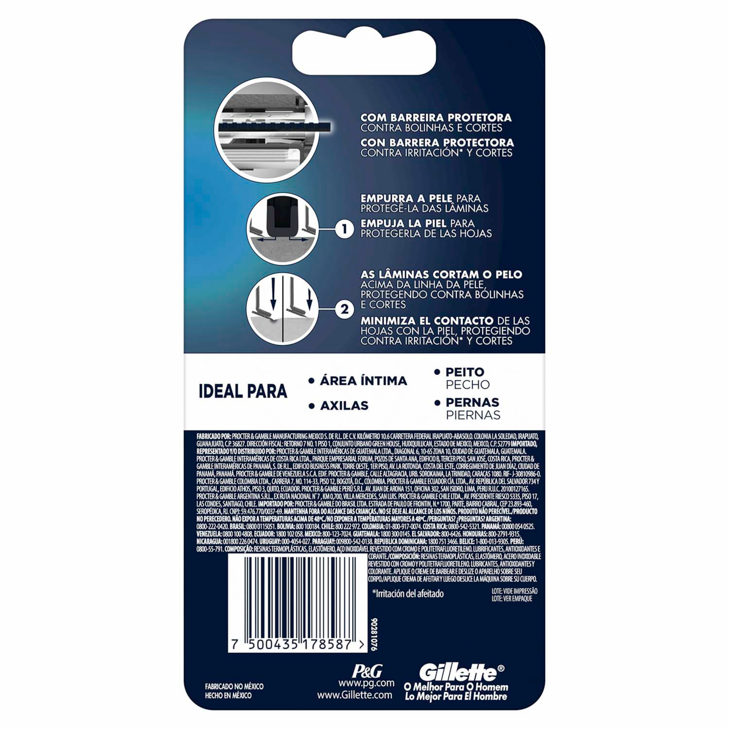 Afeitadora Hombre Para El Cuerpo GILLETTE X 4 Uds