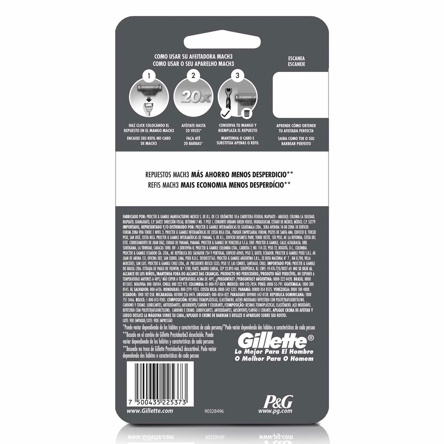 Afeitadora Hombre Mach 3 Carbono GILLETTE Unidad