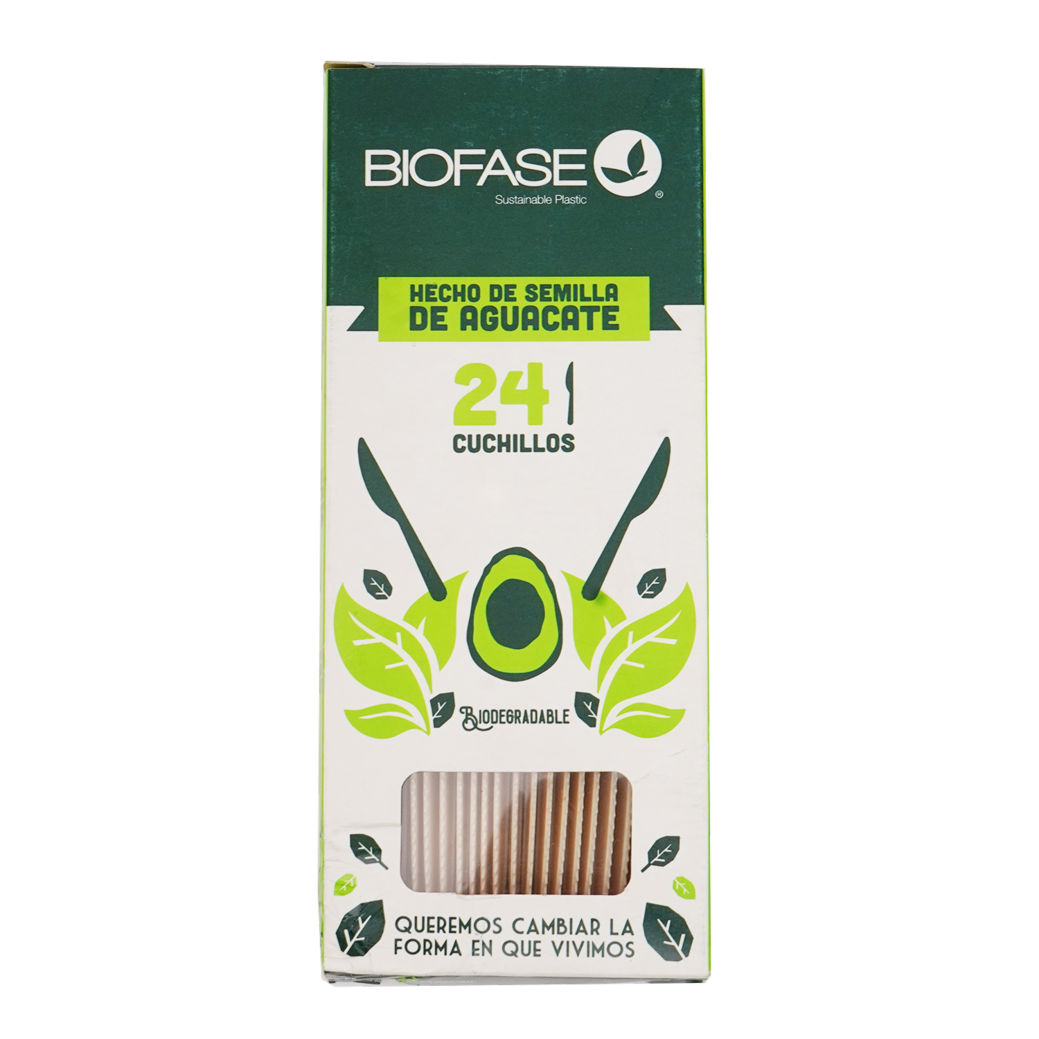 Cuchillo Desechable Biodegradable BIOFASE 24 Unidades