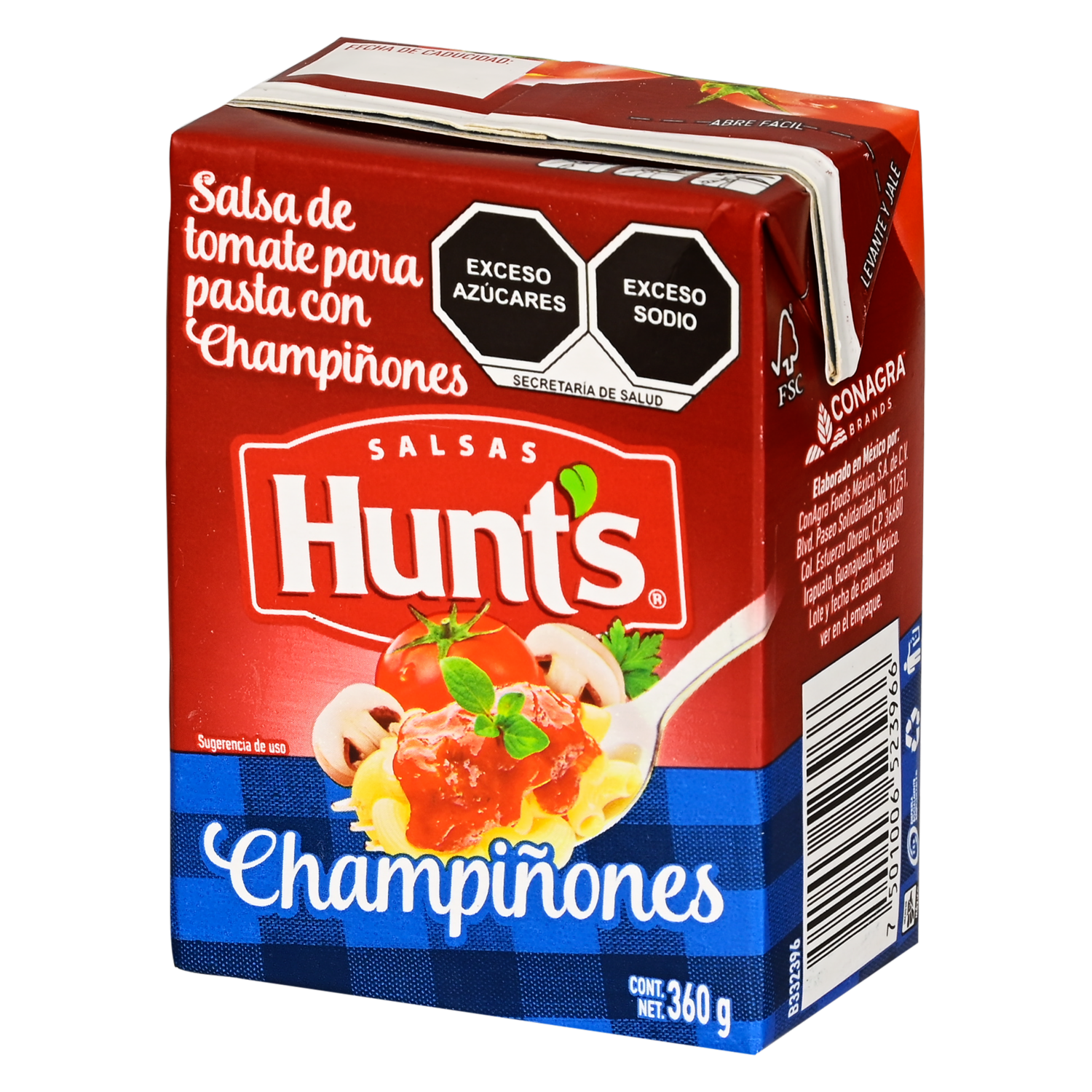 Salsa De Tomate Para Pasta Y Champiñones HUNT’S 360 G