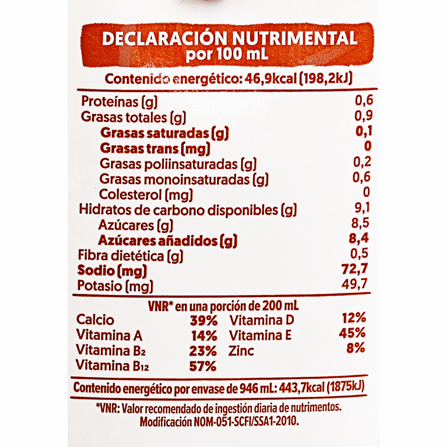 Bebida De Almendras De  Chocolatada SILK 946 Ml