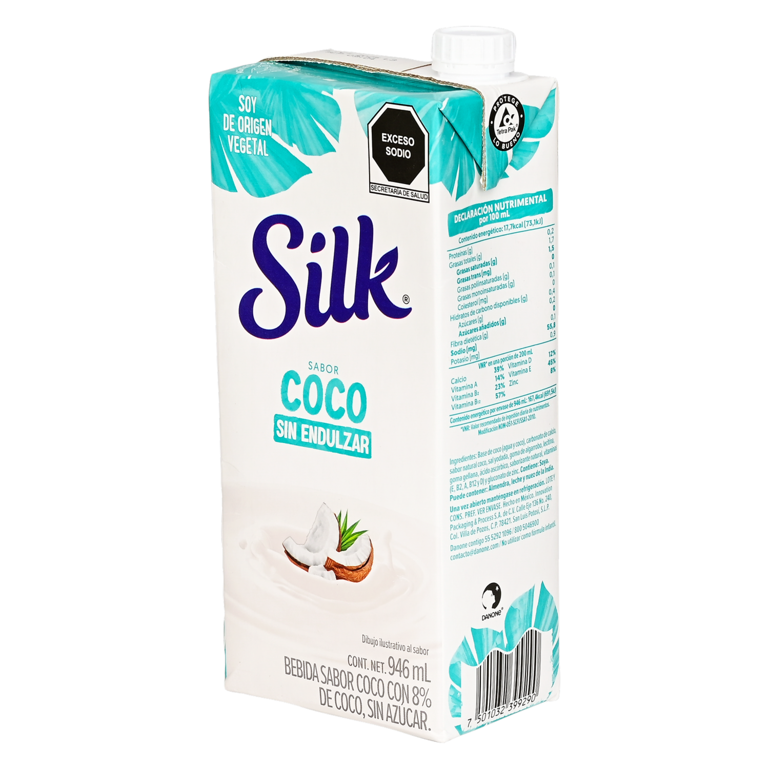 Bebida De Coco Sin Azúcar SILK 946 Ml