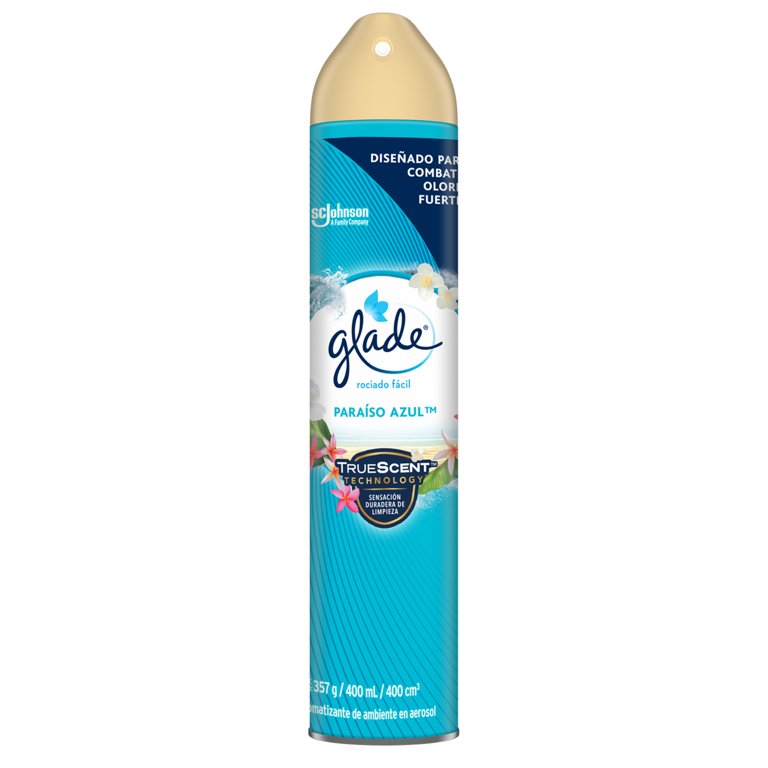 Desodorante Ambiental En Aerosol Paraíso Azul Spray GLADE 400 Ml