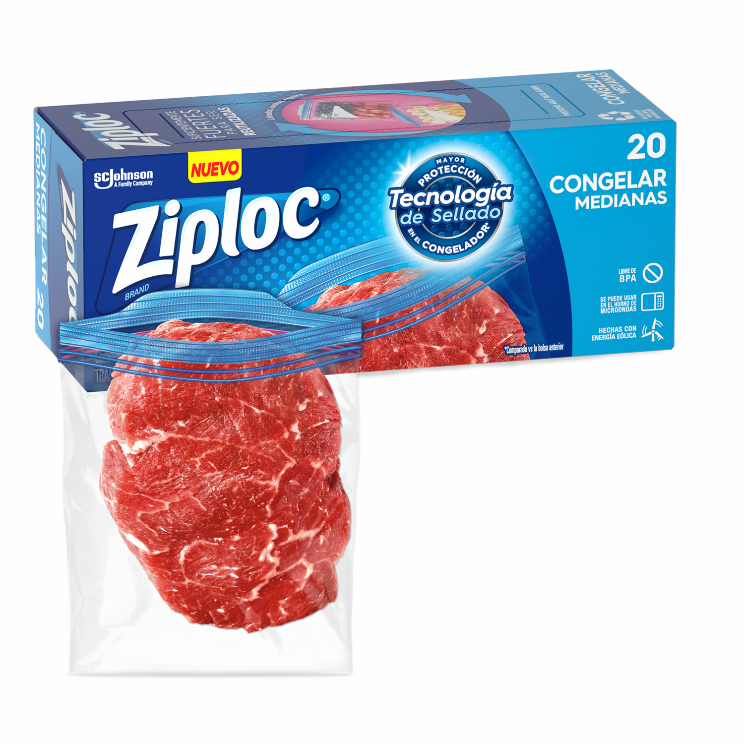 Bolsas Para Congelar ZIPLOC X 20 Uds