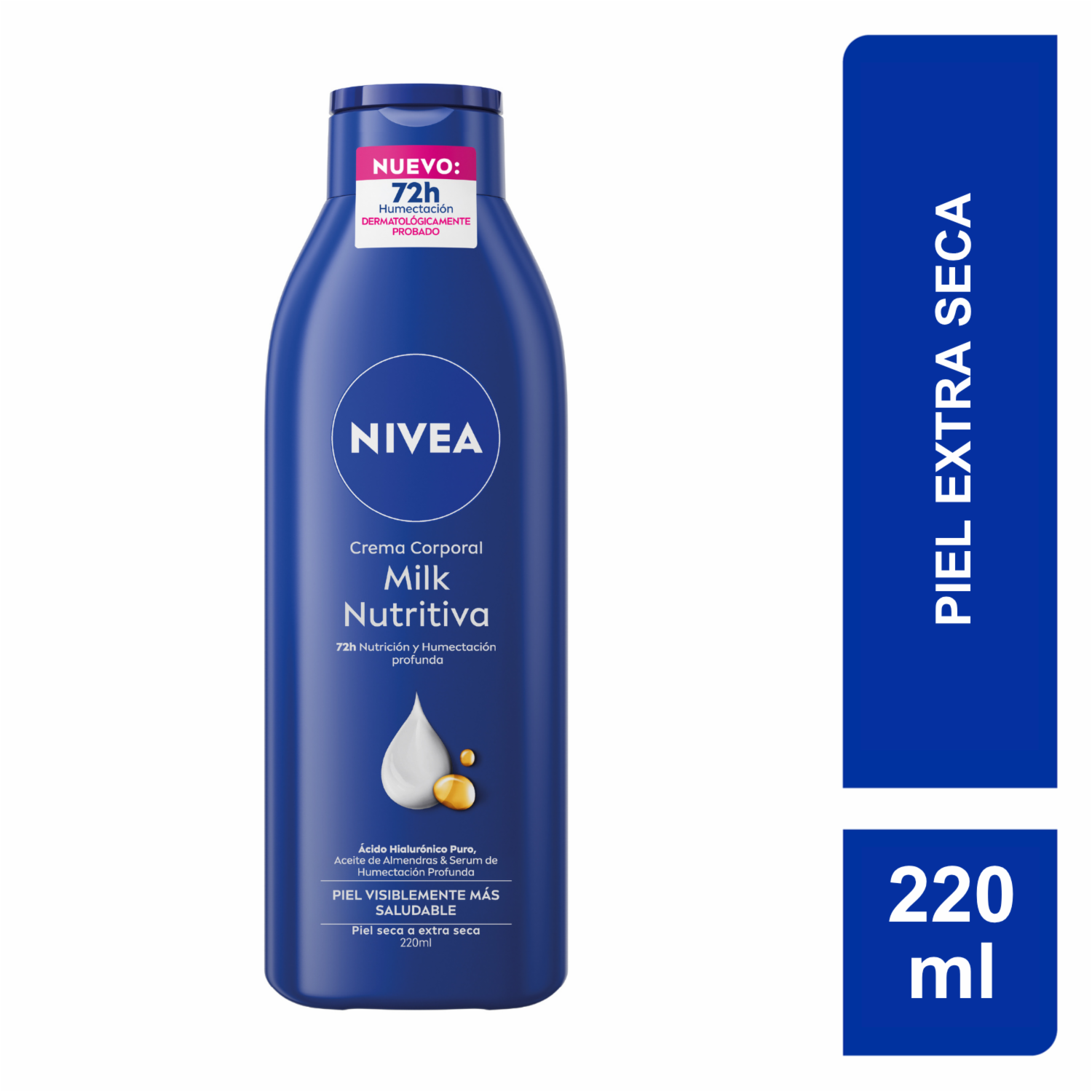 Crema Corporal Milk Nutritiva Piel Extra Seca NIVEA 220 Ml