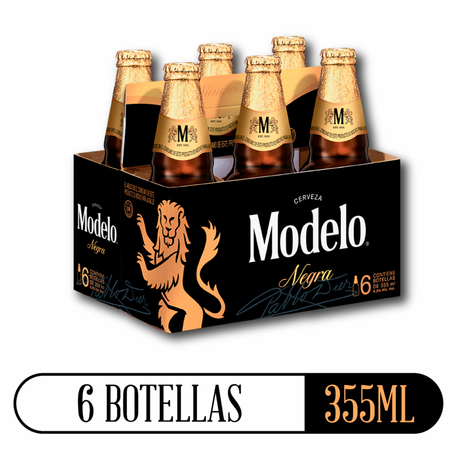 Cerveza Importada Negra MODELO 6 X 355 Ml