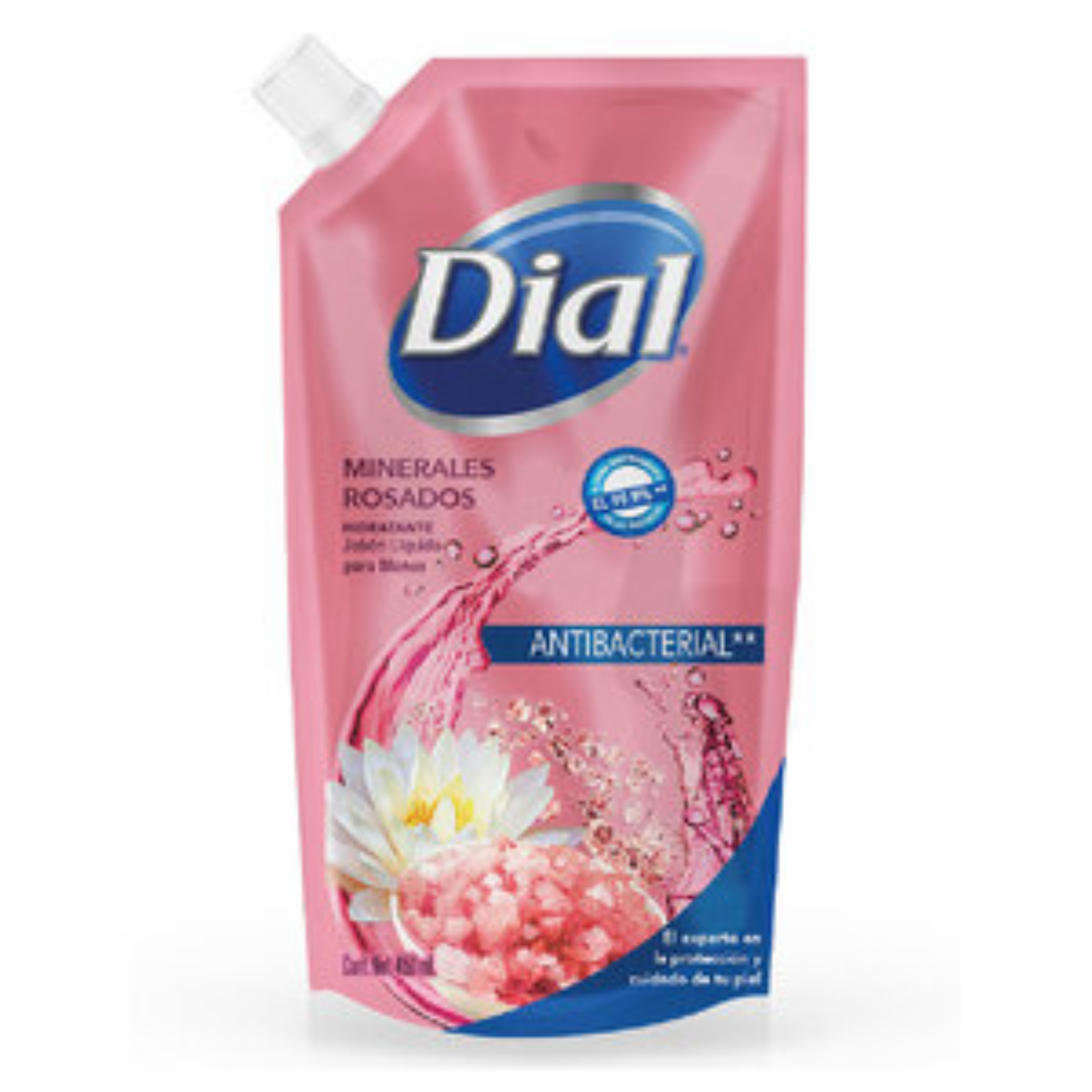 Jabón Líquido Antibacterial De Minerales Rosados DIAL 450 Ml