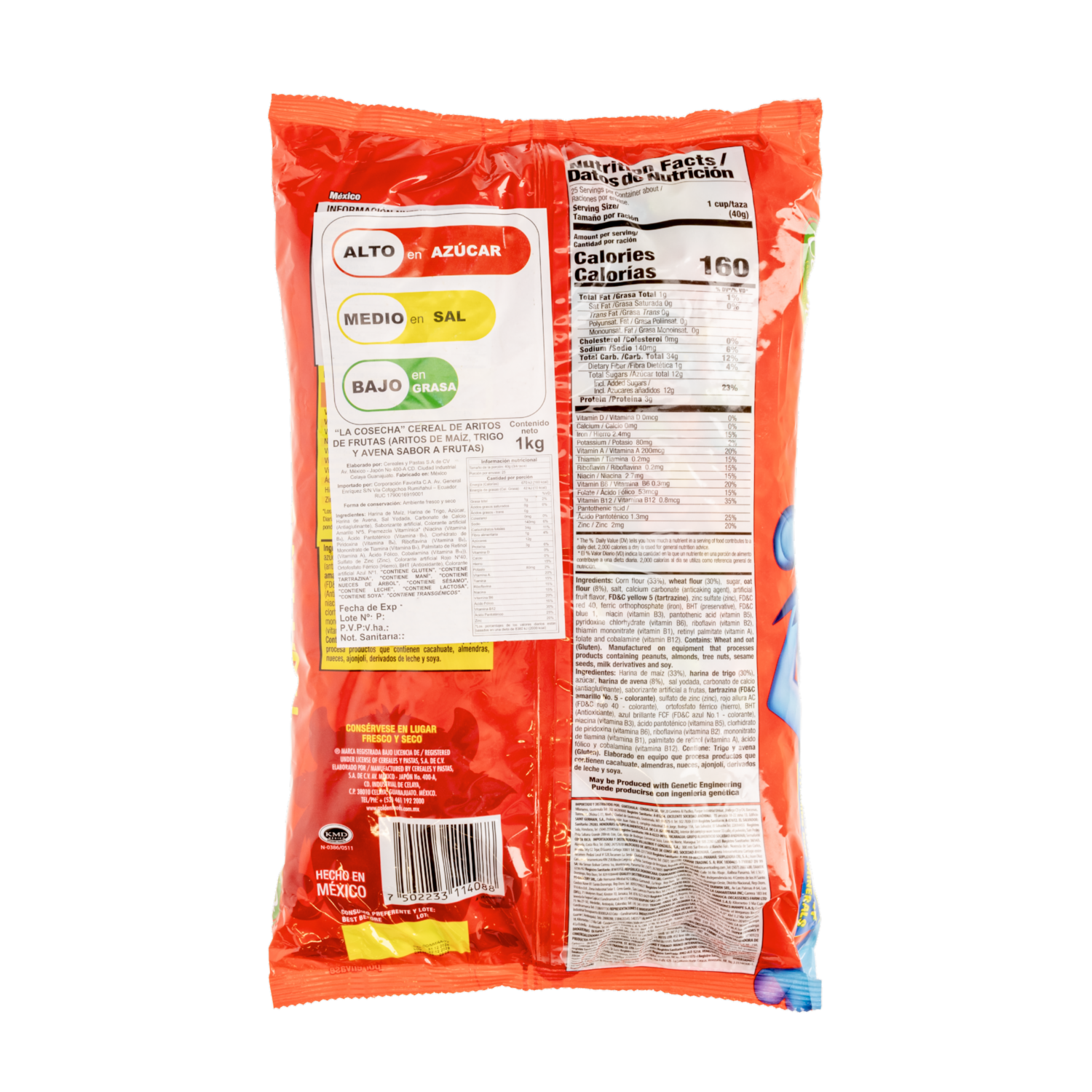 Cereal De Aritos De Frutas LA COSECHA 1000 G