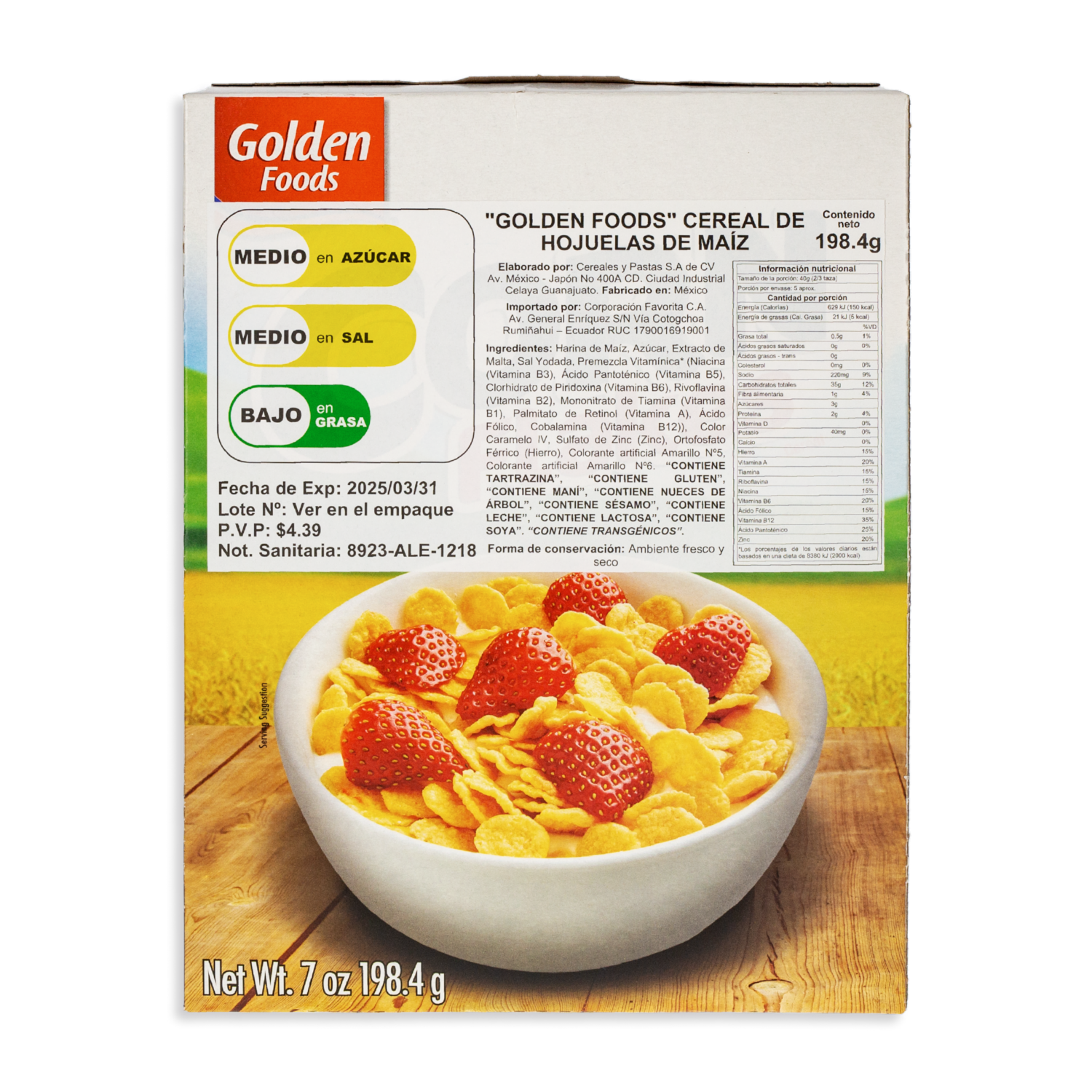 Cereal De Maíz CORN FLAKES 198.40 G
