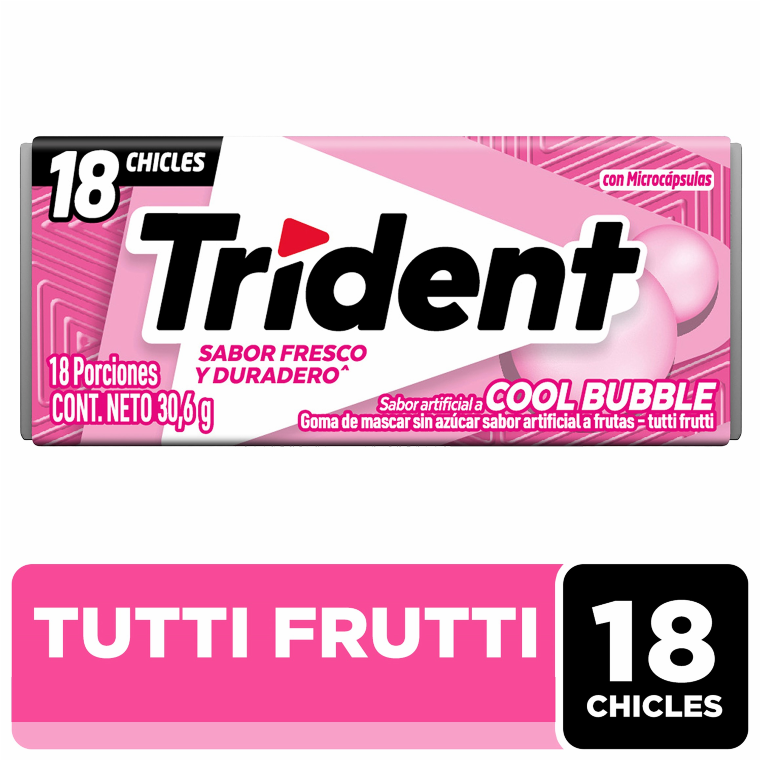 Chicles Sabor A Tutti Frutti TRIDENT 30.60 G
