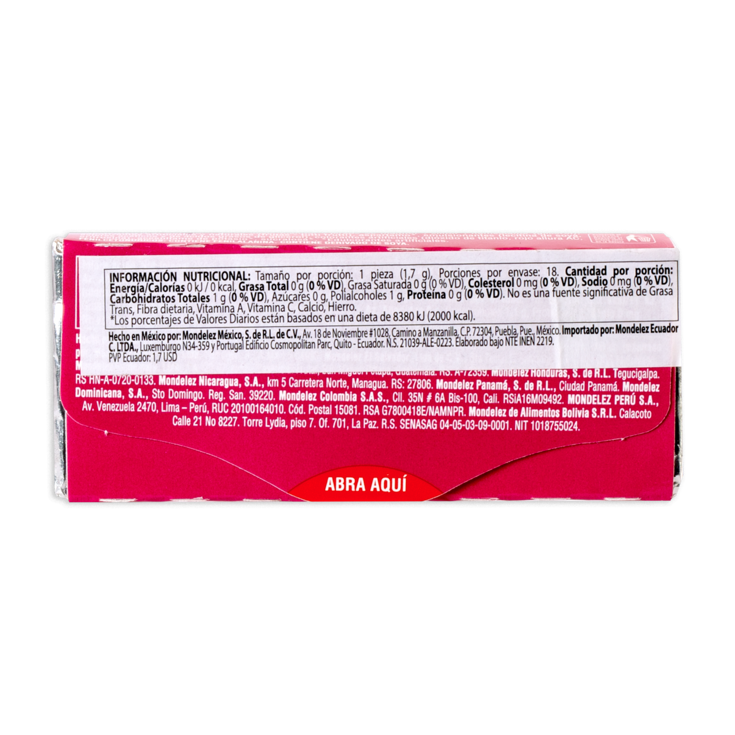 Chicles Sabor A Tutti Frutti TRIDENT 30.60 G