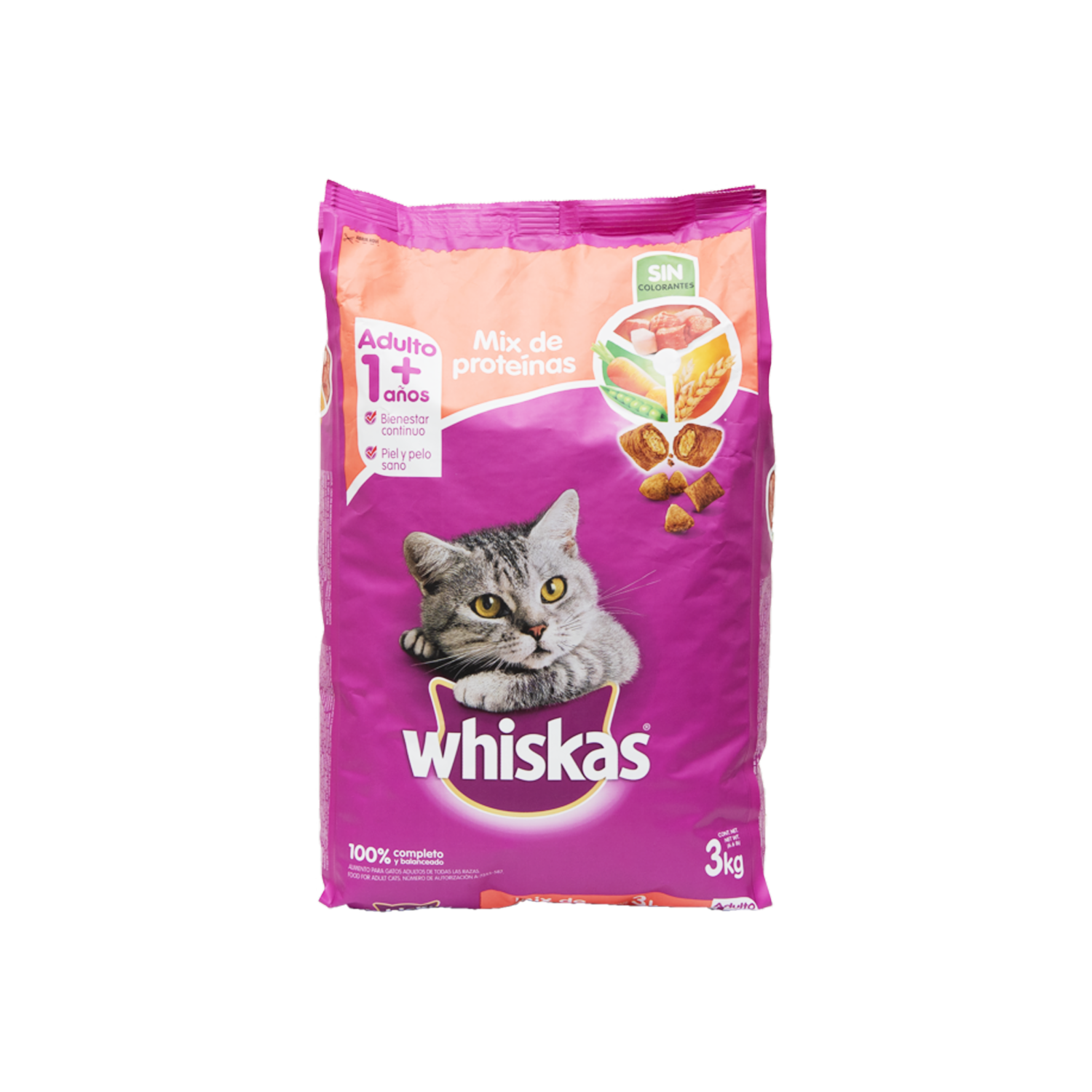 Alimento Para Gatos Mix Proteínas WHISKAS 3000 G