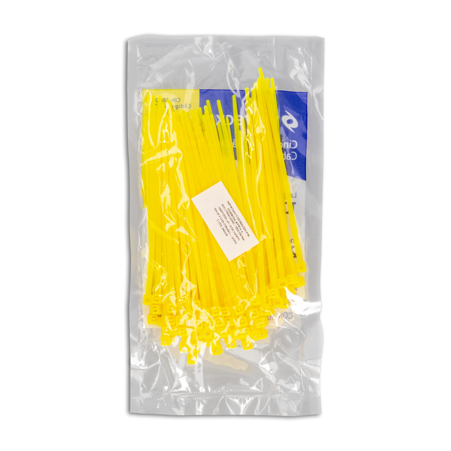 Cinchos De Plástico Multiusos Color Amarrillo PRETUL 100 Mm x 2,5 Mm