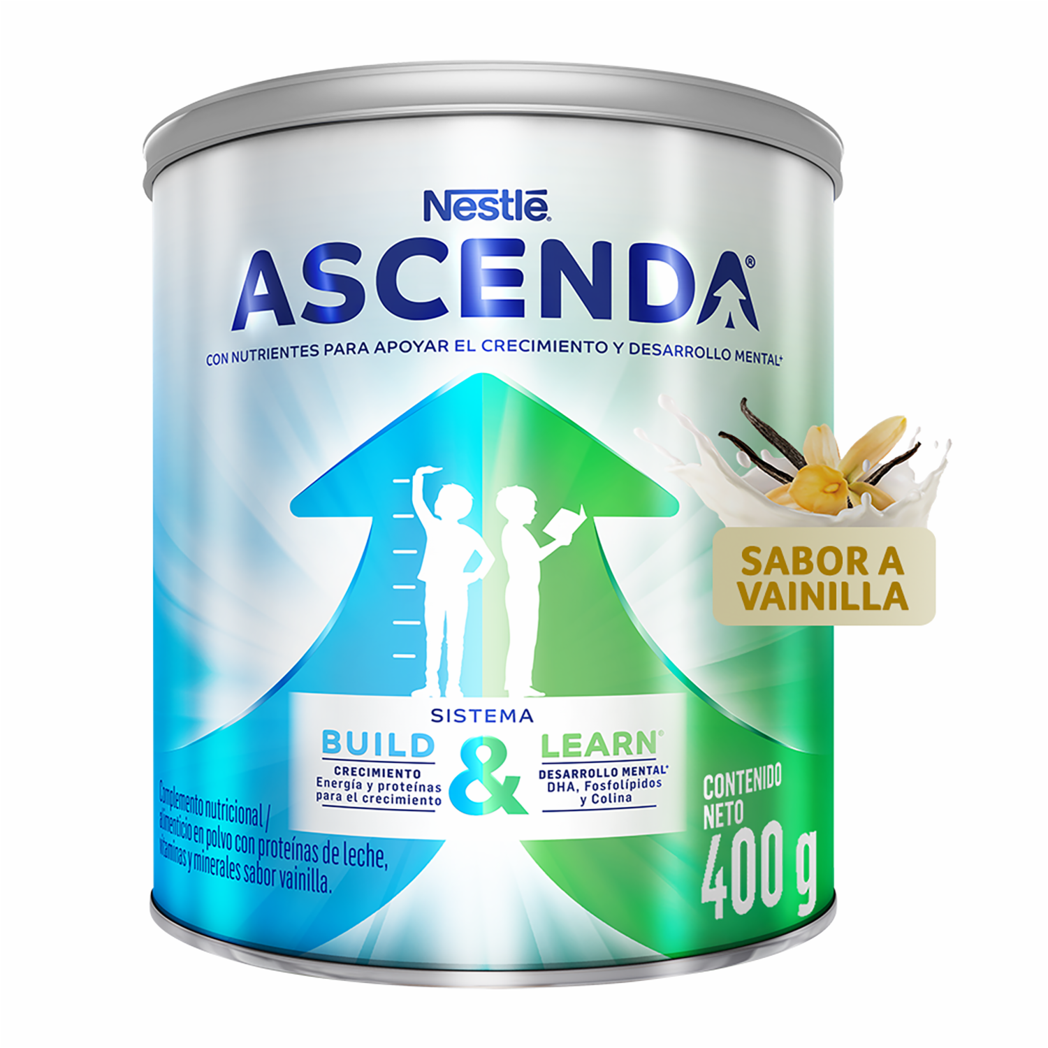 Suplemento Infantil Sabor A Vainilla ASCENDA 400 G