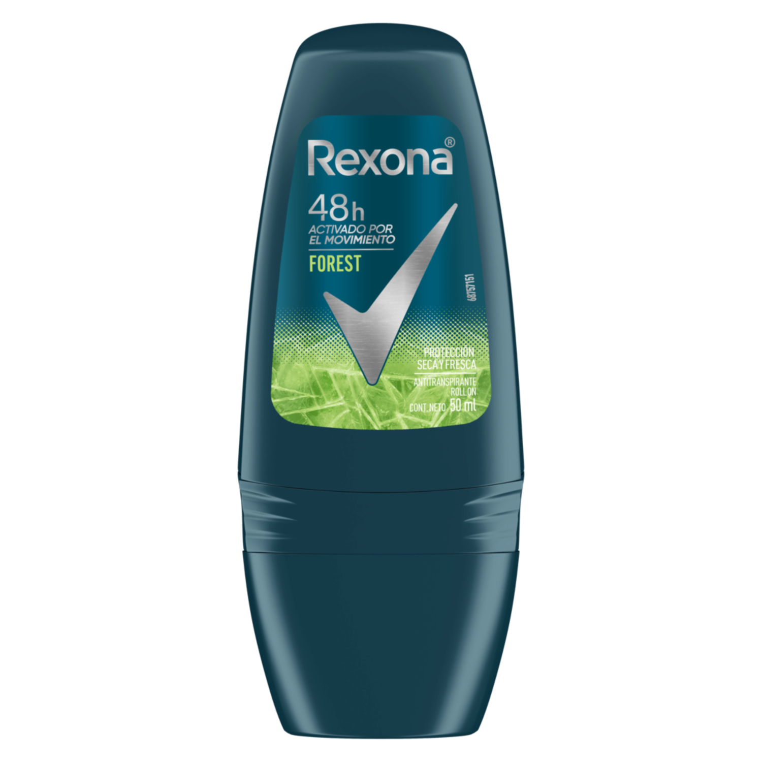 Desodorante En Roll On Para Caballero Antitranspirante Fragancia Forest REXONA 50 Ml